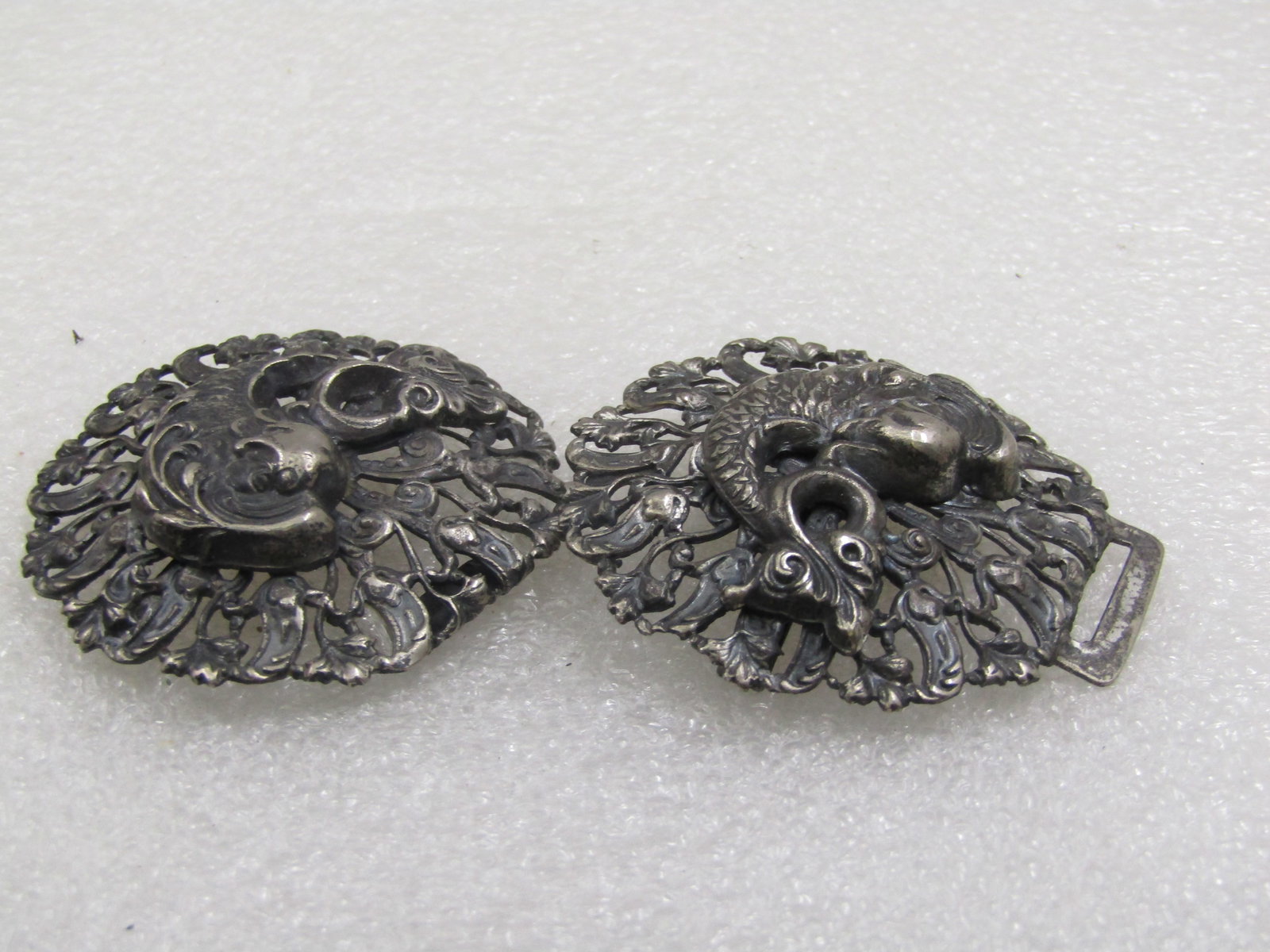 Art Nouveau Mythical Mermaid/Mermen Buckle, Early 1900's, 3", 1895-1910 - 5