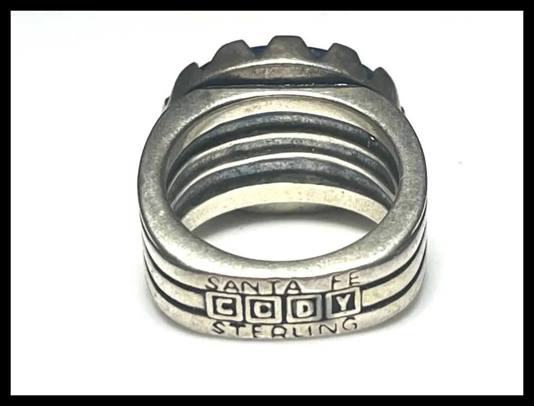 Estate Cody Sanderson and Carolyn Pollack Navajo Heavy Sterling Silver Ring - 4