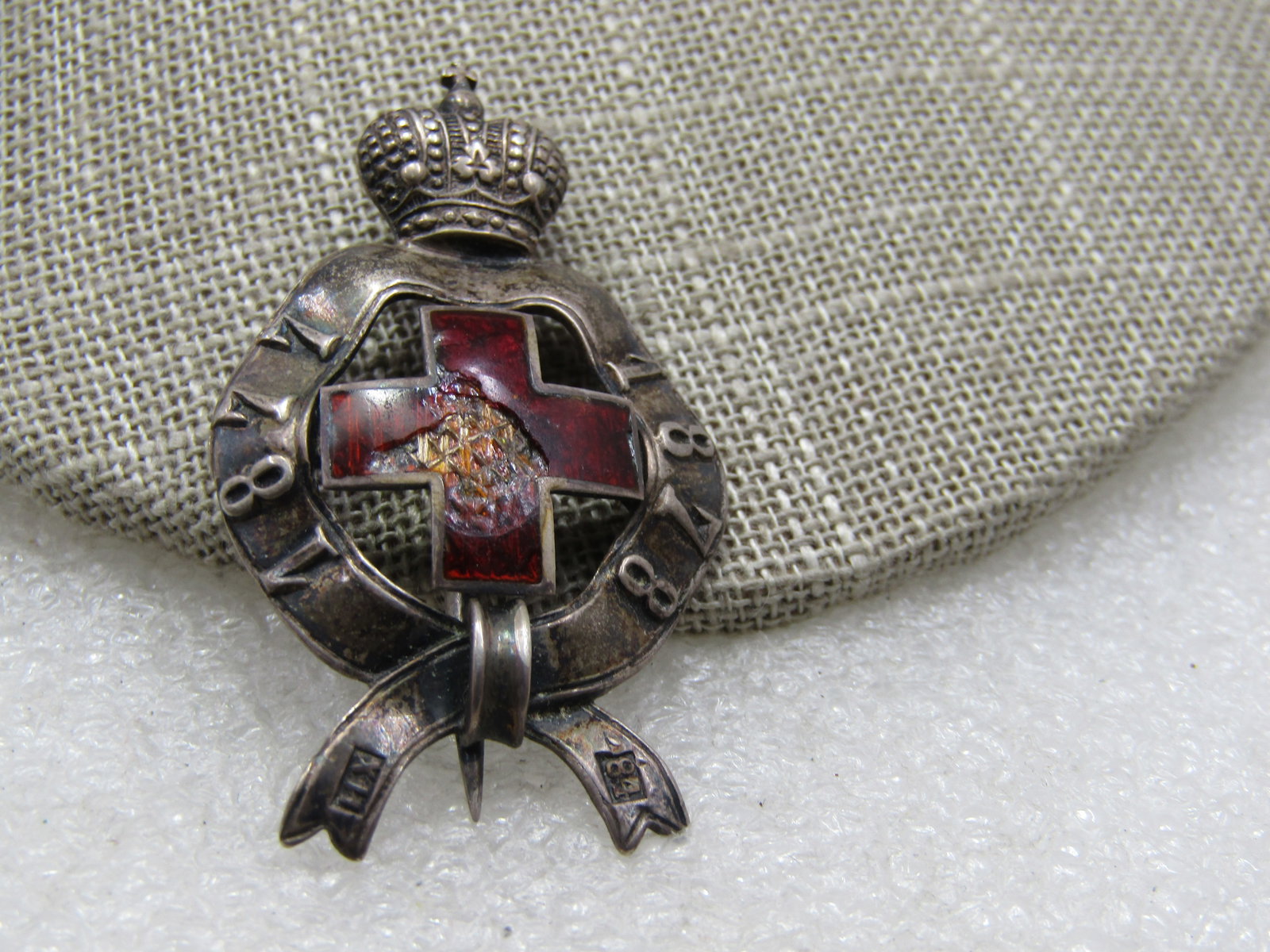 Vintage Native American Sterling Silver Mother of Pearl Brooch Pendant, Signed Nakai - 2