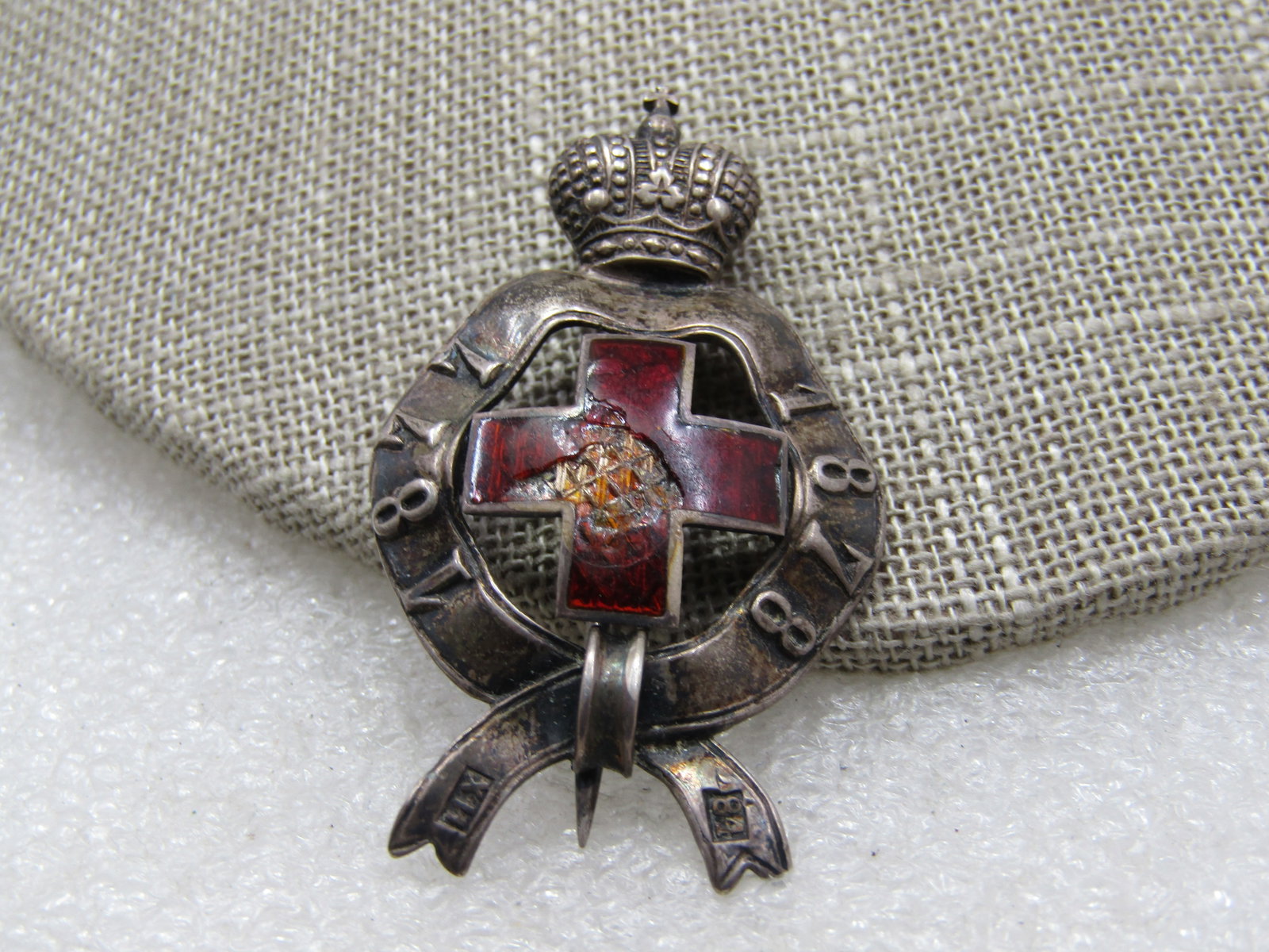 Vintage Native American Sterling Silver Mother of Pearl Brooch Pendant, Signed Nakai - 3