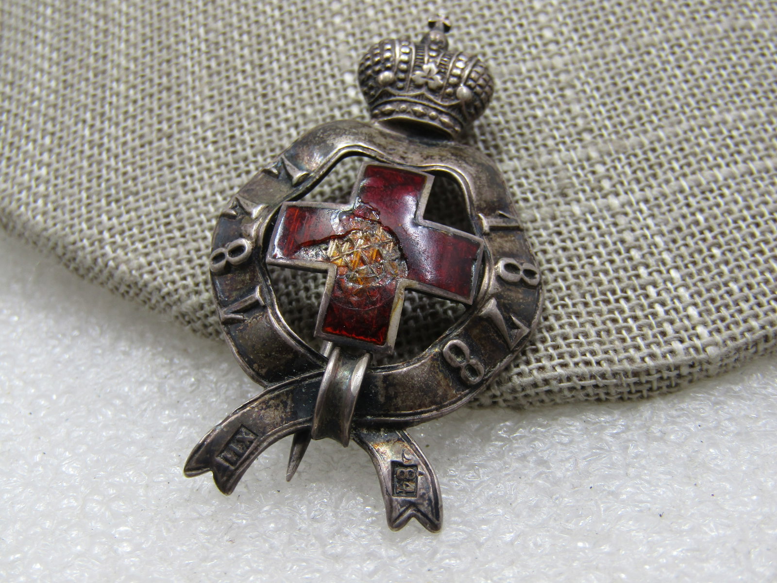 Vintage Native American Sterling Silver Mother of Pearl Brooch Pendant, Signed Nakai - 7