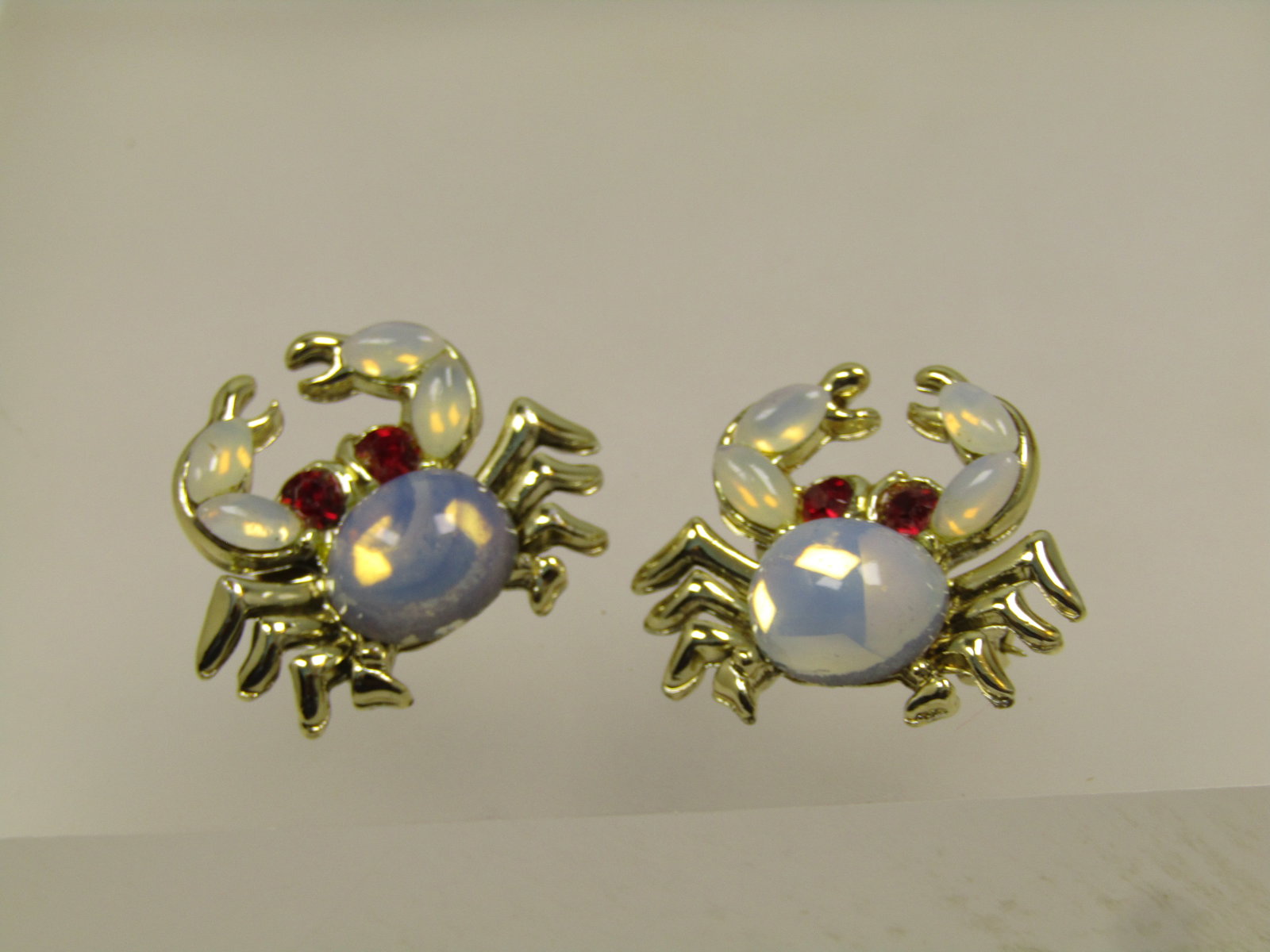 Vintage Pair of Opally Crab Brooches, 1960's - 2