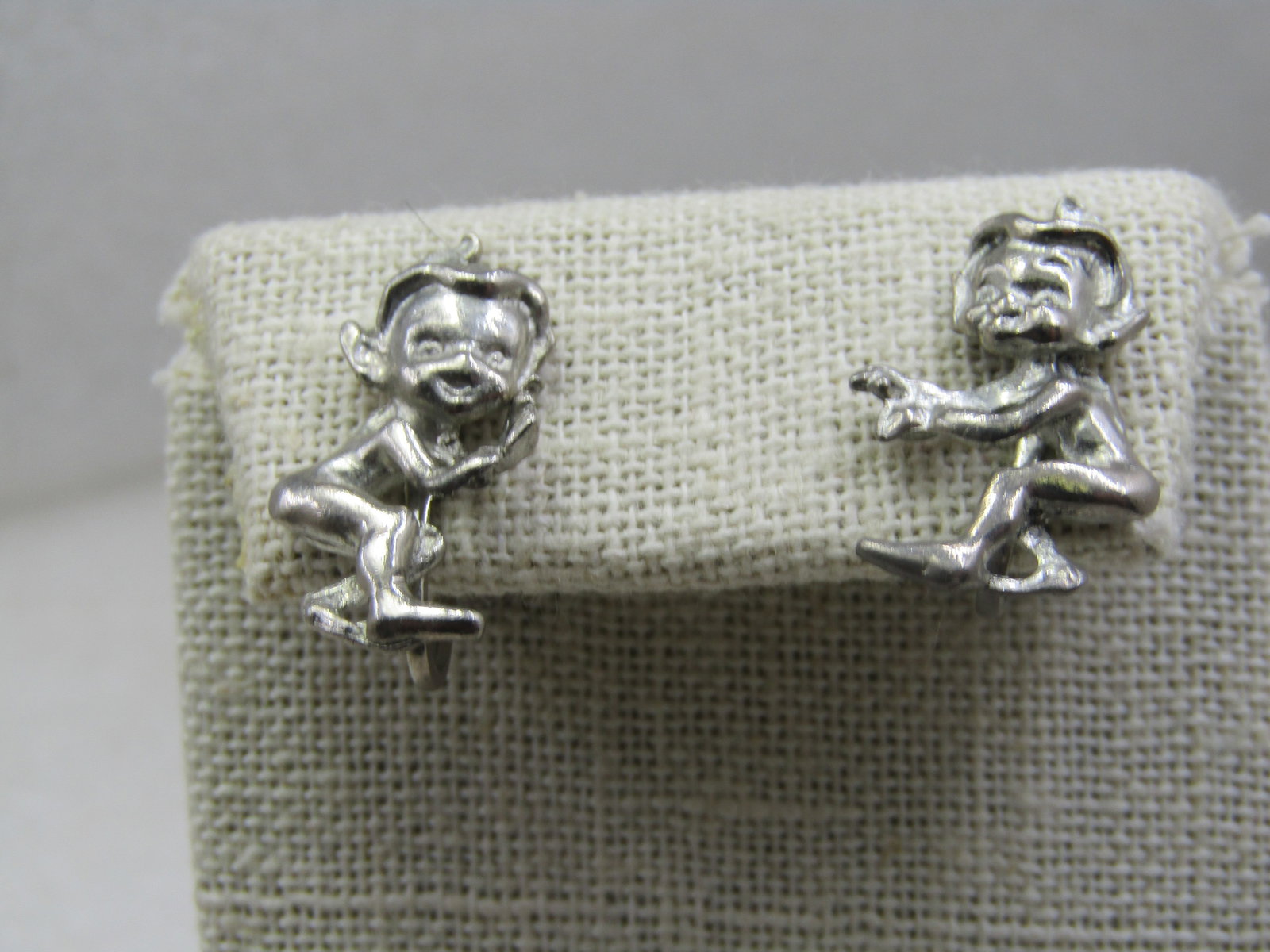 Vintage Mother of Pearl Pixie Brooch & Clip Earrings Set, Mid-Century - 2