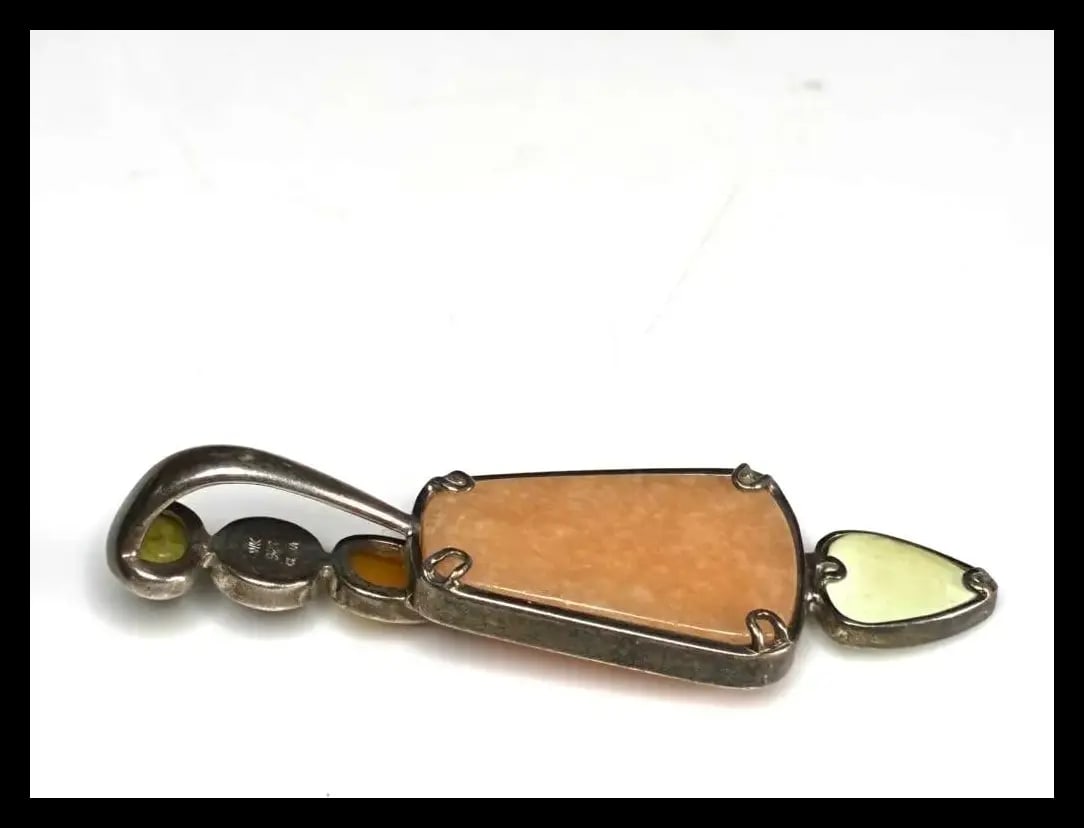 Estate Whitney Kelly Sterling Silver Mixed Gemstone Pendant - 6