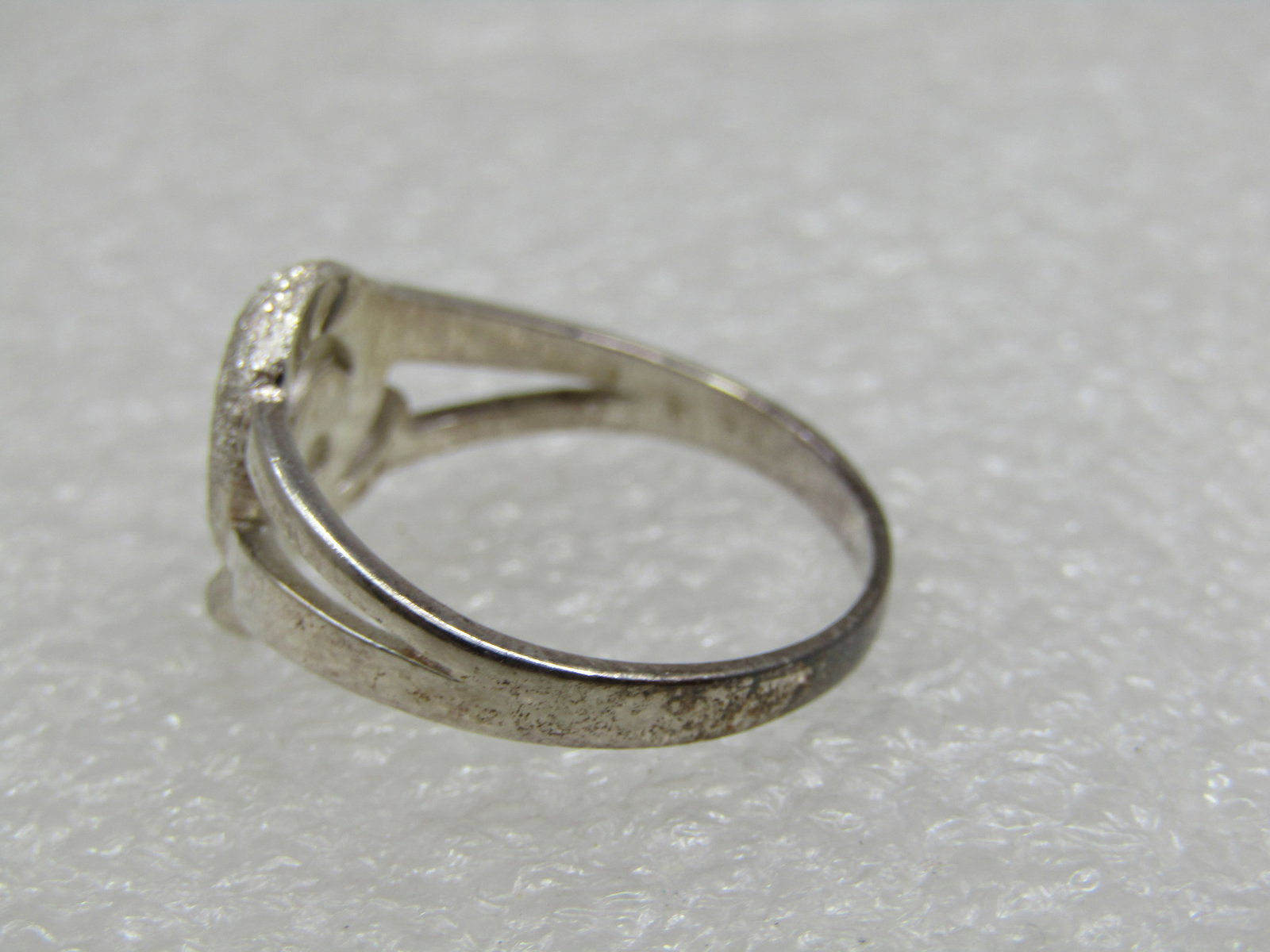 Sterling Textured Modern Looped Ring, Sz. 9.25, Signed STS - 3