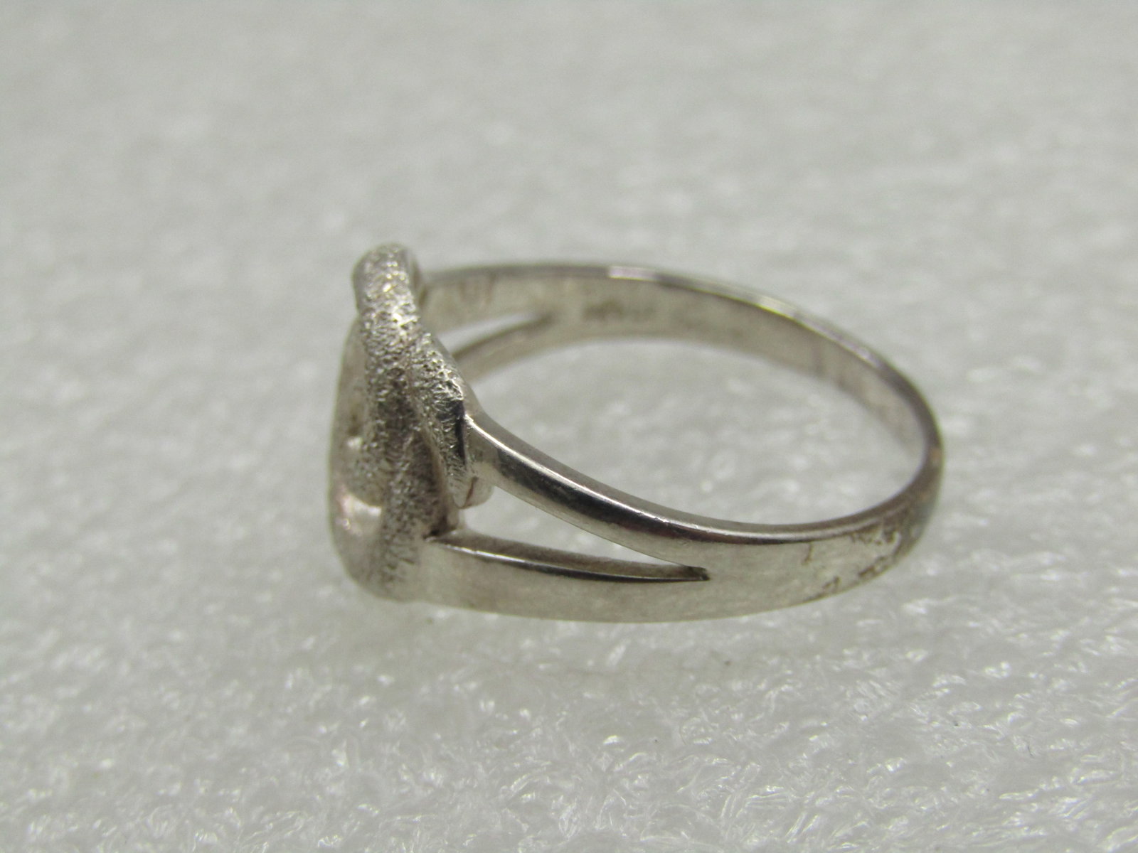 Sterling Textured Modern Looped Ring, Sz. 9.25, Signed STS - 7