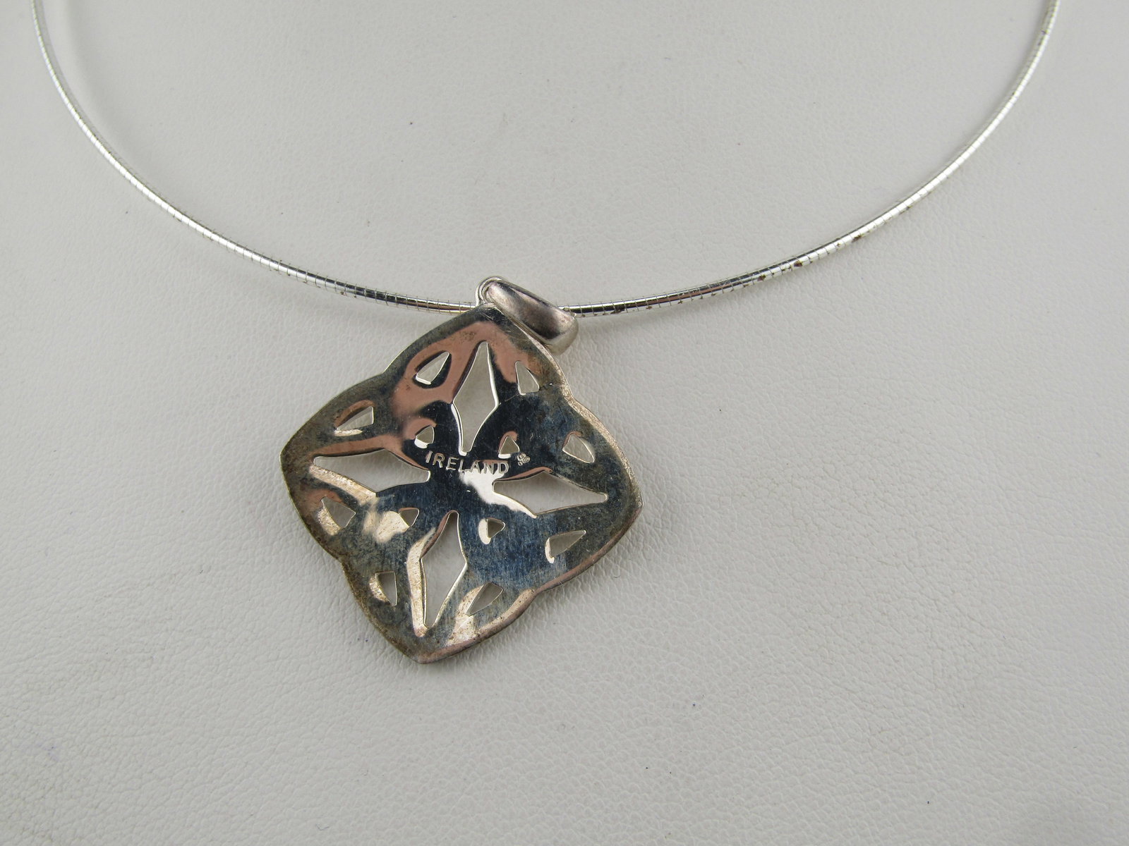 Vintge Sterling Celtic Knot Pendant Necklace, 16", 1980's-1990's - 4