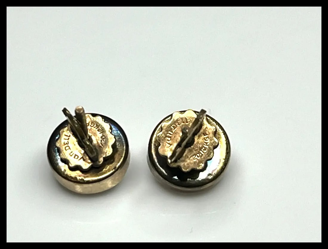 Vintage Van Dell 12k GF Screw-back Pierced Cameo Earrings - 11