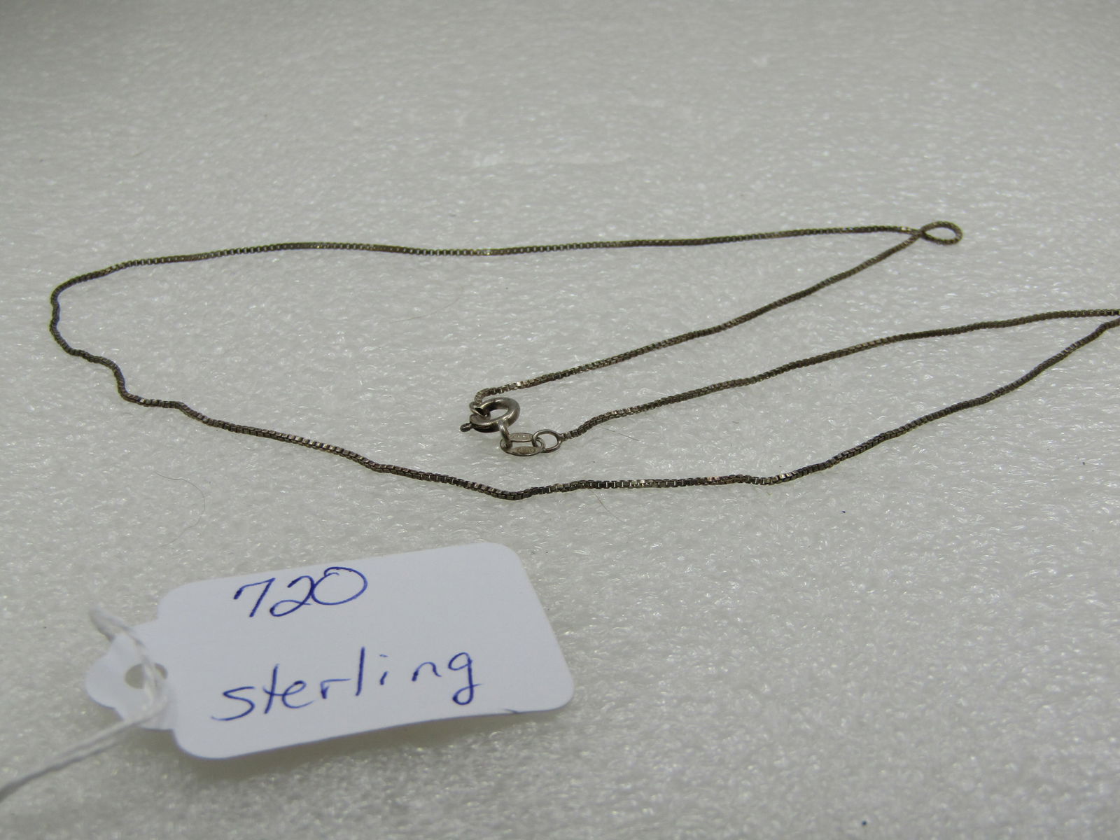 Sterling 20" Box Chain, 1mm, - 2