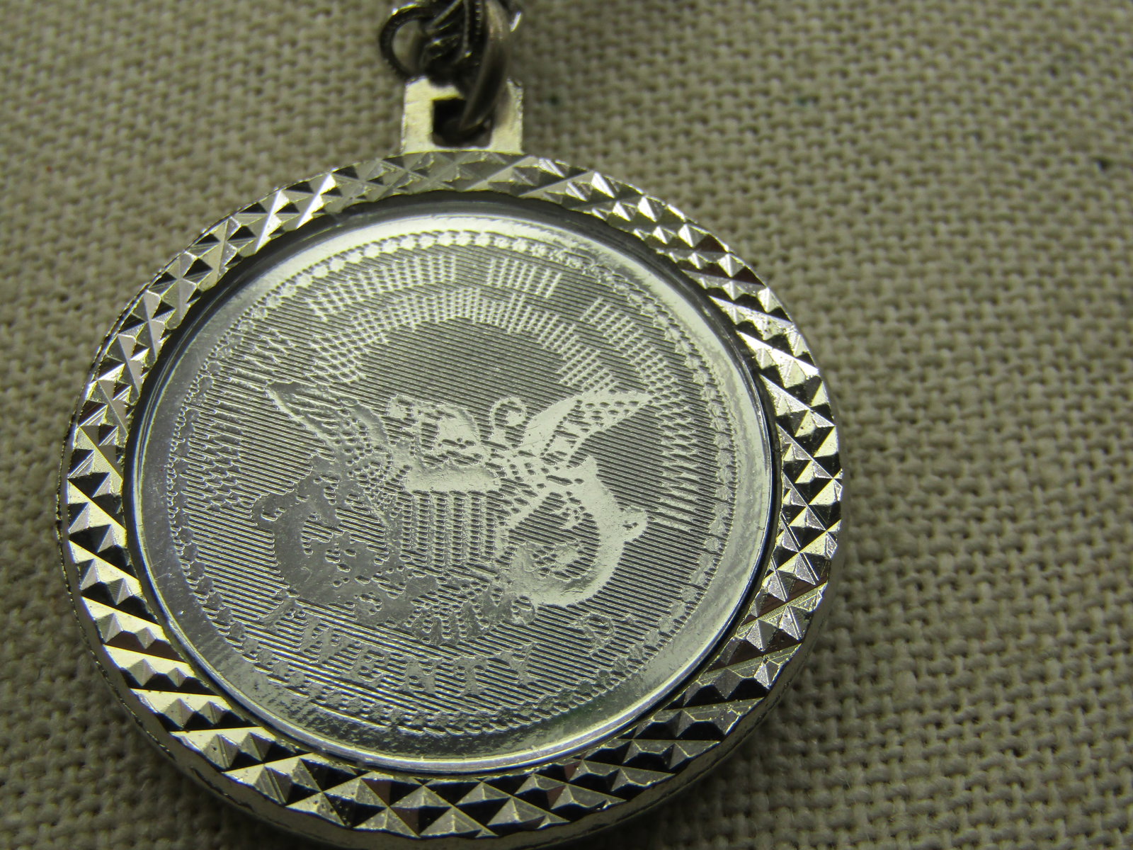 Vintage 24" Judy Lee Rope Chain & Coin Pendant Necklace, 1970's - 5