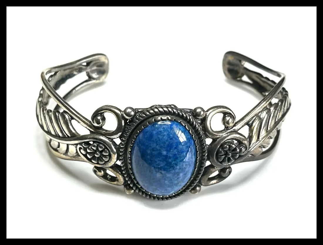 American West Carolyn Pollack Sterling Lapis Cuff - 3
