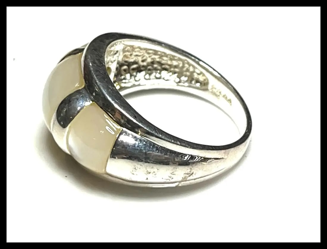 Estate Sterling Silver Signed Cocktail Ring - 3