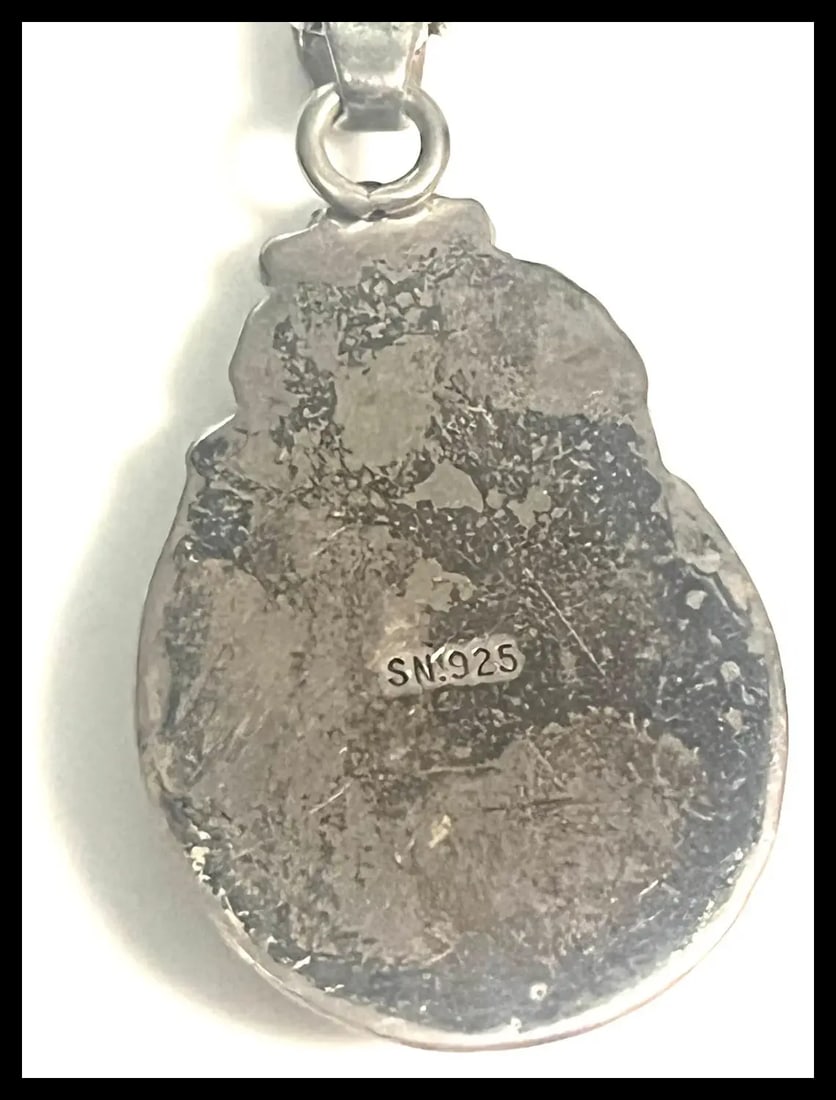 Navajo Sterling Silver and Black Onyx Necklace - 5