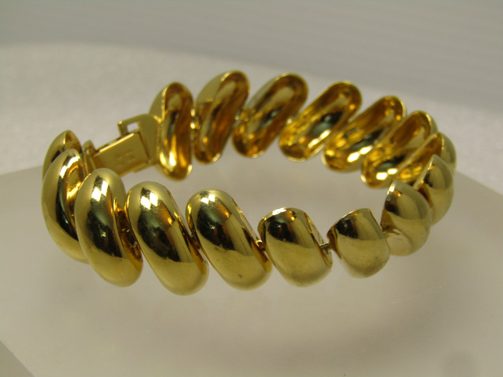 Vintage Santo Marco Link Bracelet, Signed Napier, 7.25", 1980's-1990's - 2