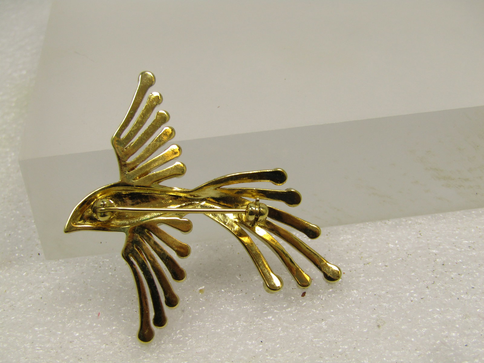 Vintage Bird in Flight Brooch With Rhinestones, 1970's-1980's - 4