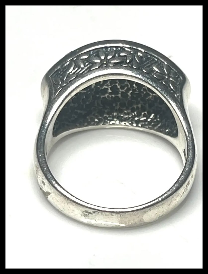 Vintage ANN KING Two Tone Sterling Silver & 18K Yellow Gold Daisy Flower Ring - 4