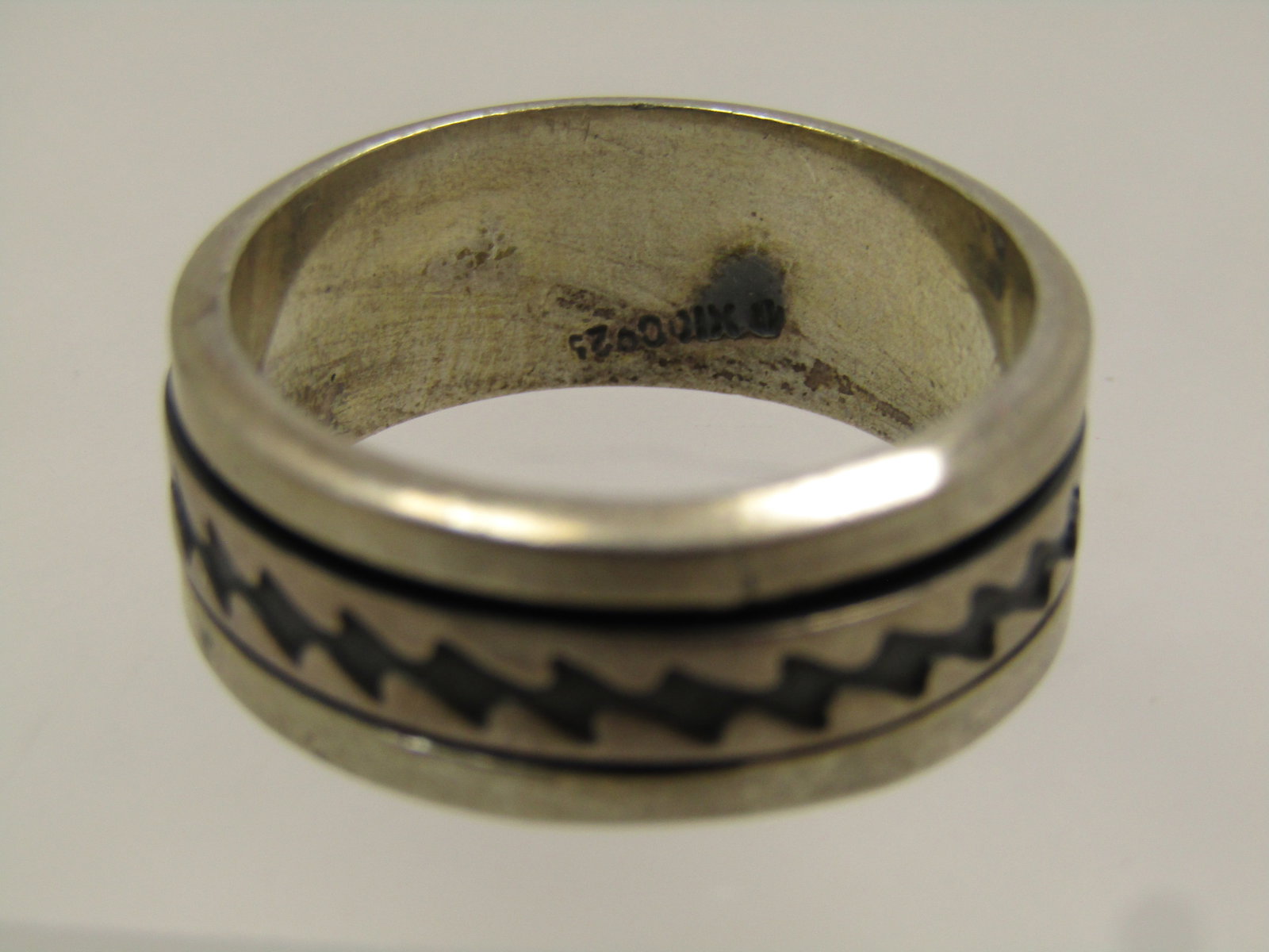 Vintage Sterling Spinner Band Ring, Sz. 13, Men's/Unisex, Mexico, 1980's-1990's - 4