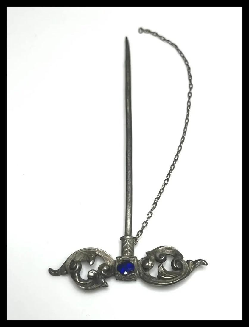 Vintage Sterling Silver Sword Stickpin - 3