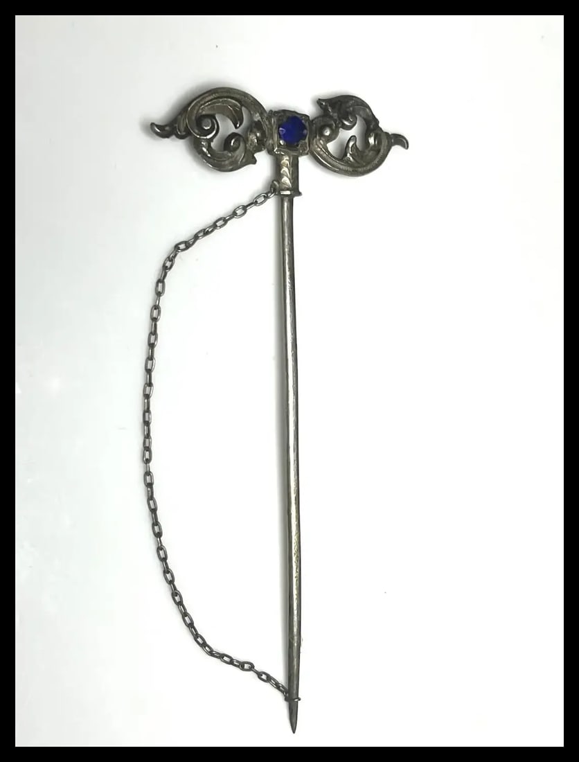 Vintage Sterling Silver Sword Stickpin - 4