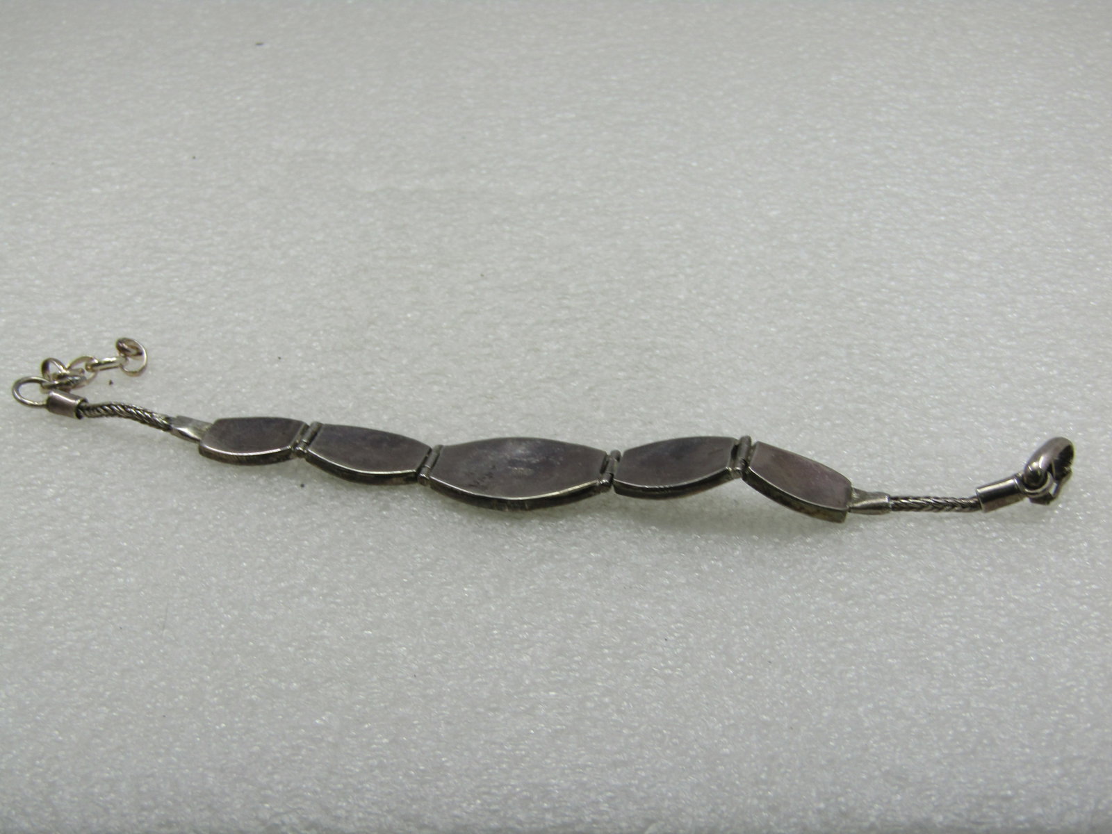 Vintage .950 Silver Southwestern Inlaid Sugalite, Marcasite, MOP, Abalone Bracelet, - 6