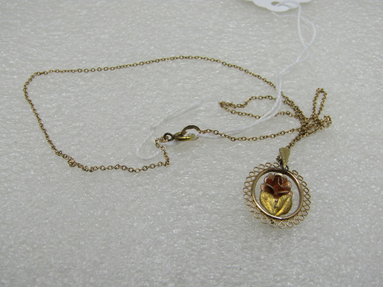 Sterling Art Nouveau Drop Pendant, Floral 2.75". - 4