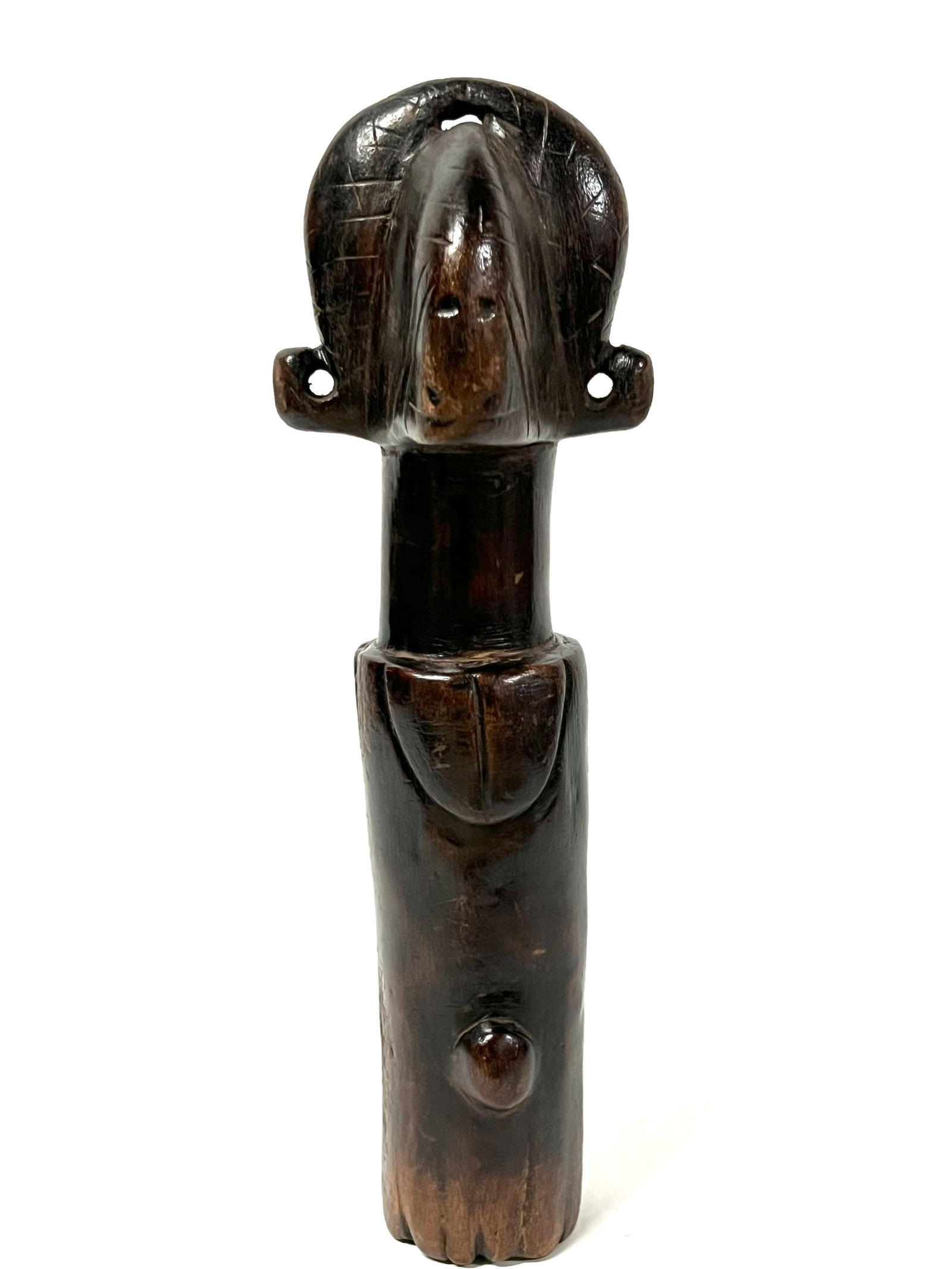 Mossi Fertility Doll: Title: Mossi Fertility Doll Date/Period: Late 20th Century Description: African Tribal Art Mossi Fertility Doll Materials: Wood Size: 11" h x 4.5" w Reserve: $200.00 Shipping: Domestic: Flat-rate of