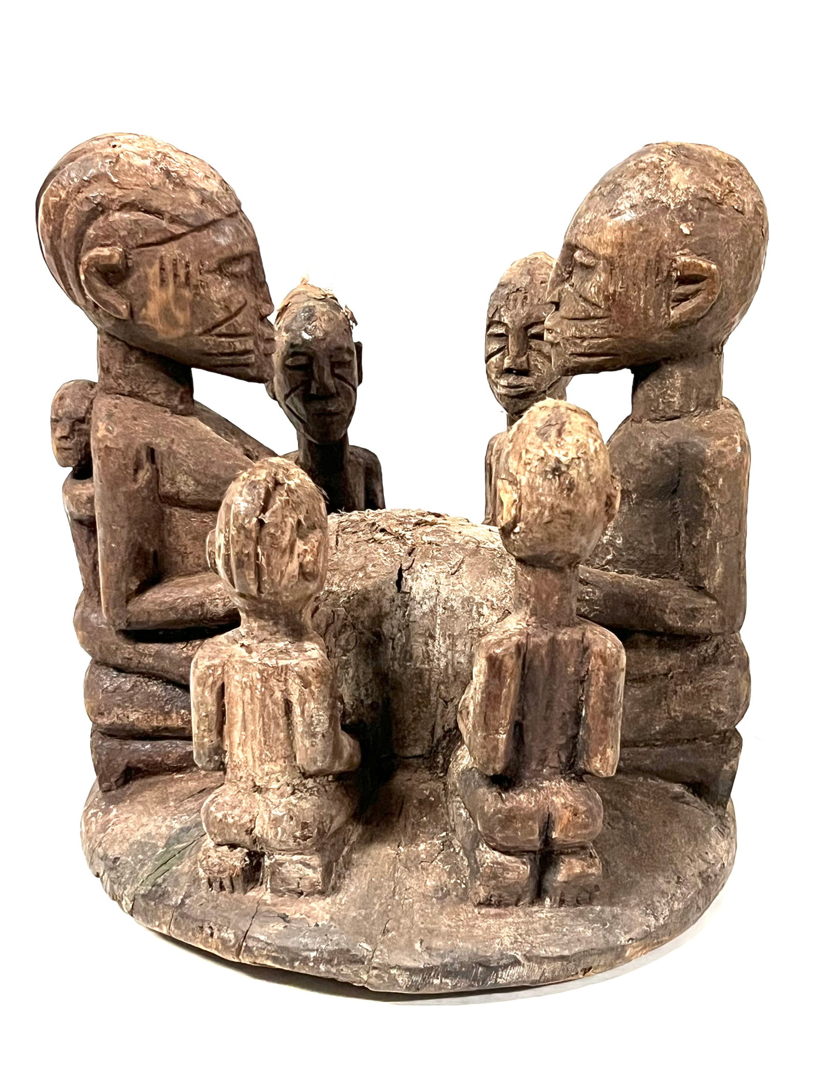 Dogon Statue: Title: Dogon Statue Date/Period: Late 20th Century Description: African Tribal Art Dogon statue Materials: Wood Size: 8" h x 8" w Reserve: $300.00 Shipping: Domestic: Flat-rate of $30.00 to anywhere