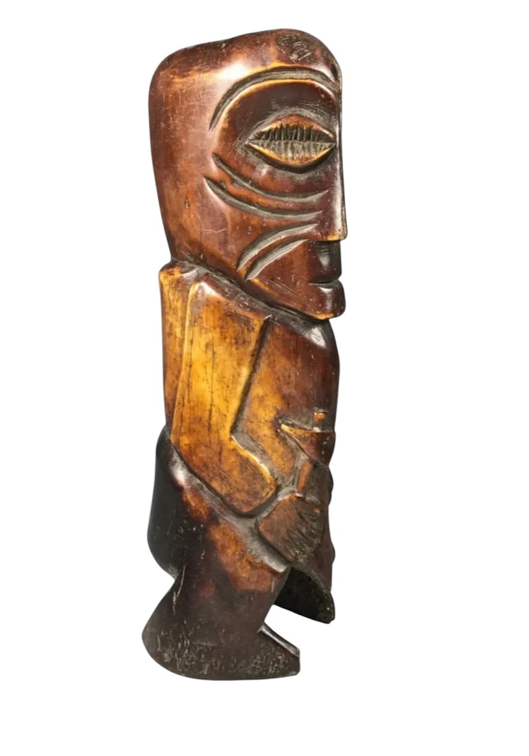 Carved Bone Lega Statue - 2