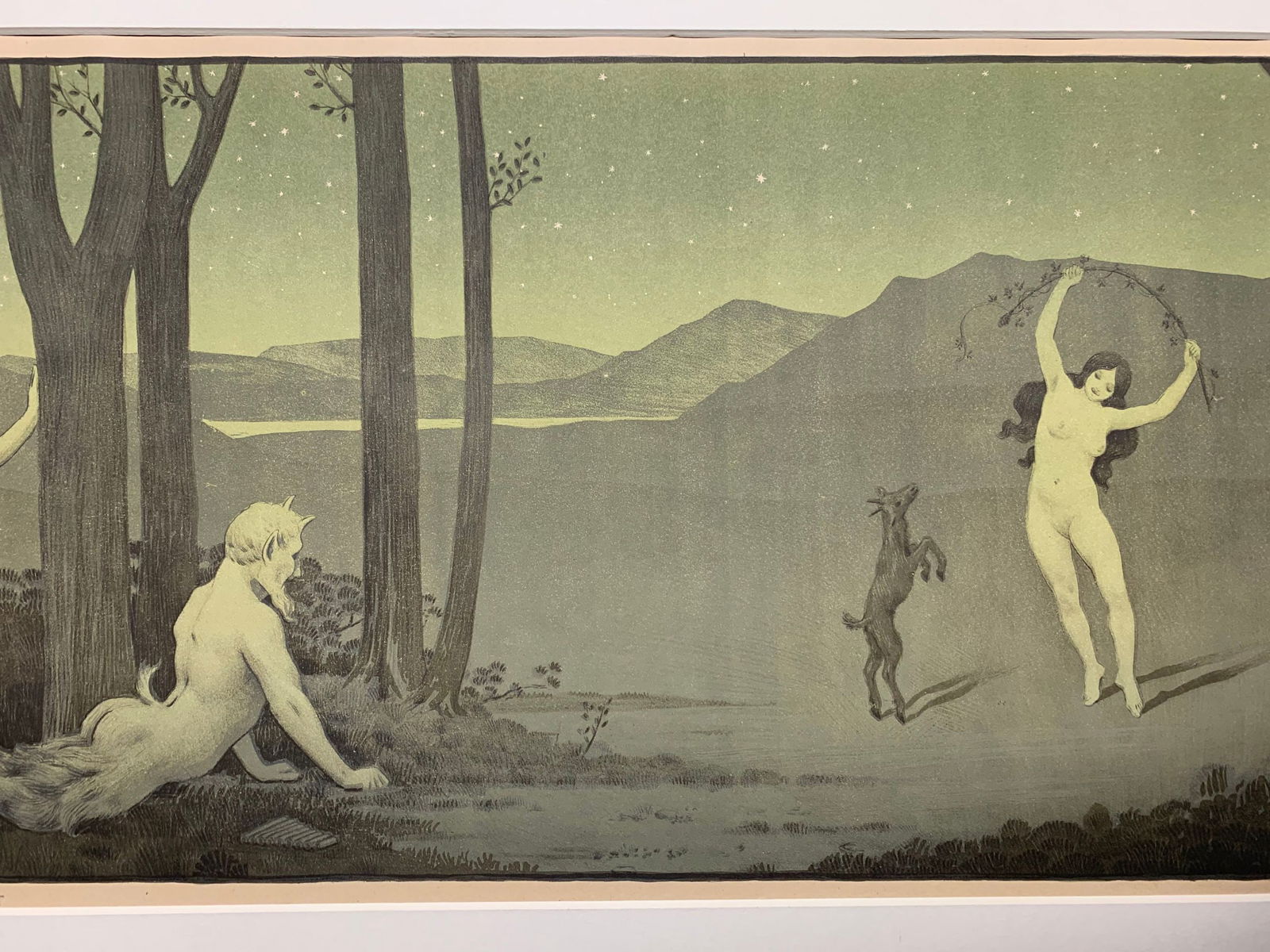 Nymphe Dansant - Paul Emile Berthon (1899) 12x24 French Lithograph - 3