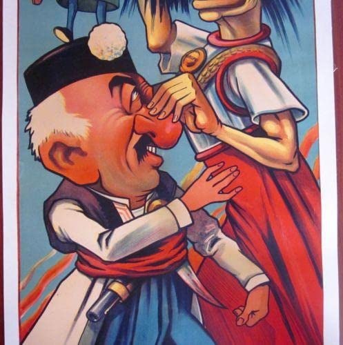 Old Europe & Montenegro (1913) French WWI Poster LB - 4