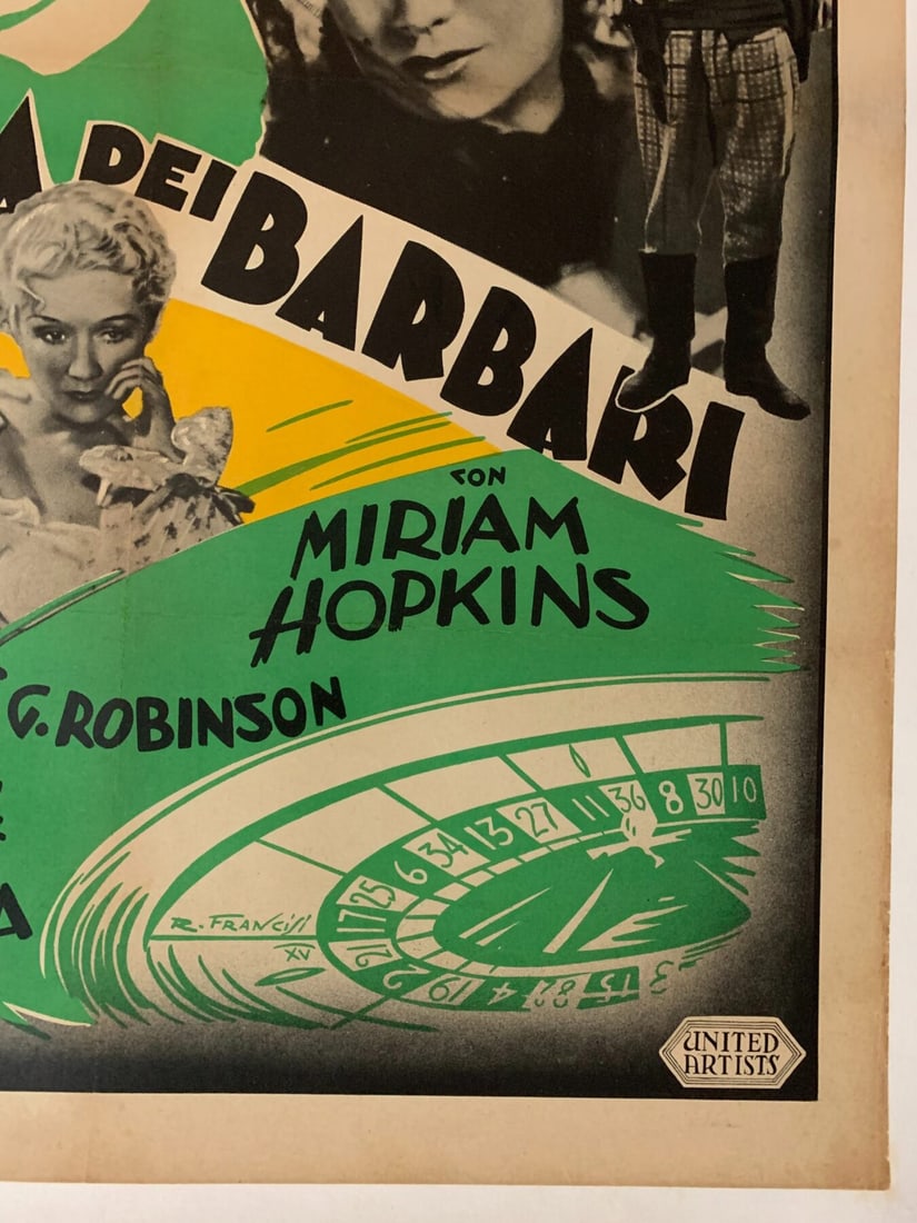 Barbary Coast - Edward G. Robinson (1935) 27.5x39.375 Italian Movie Poster LB - 7