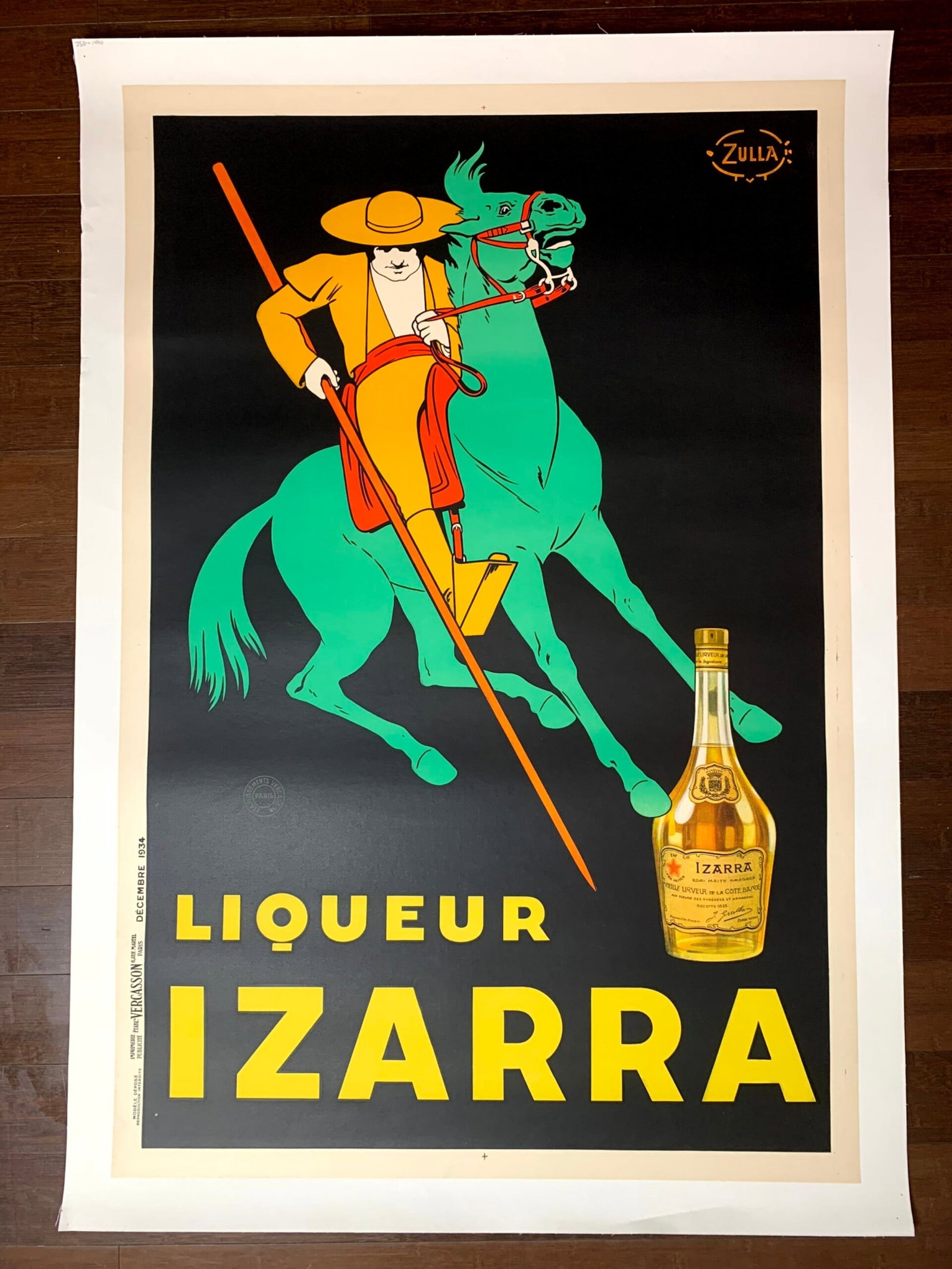 Liqueur Izarra - Art By Zulla (1934) 31.5x47.2 French Advertising Poster LB: Title: Liqueur Izarra - Art By Zulla (1934) 31.5x47.2 French Advertising Poster LB Description: Liqueur Izarra - Art By Zulla (1934) 31.5x47.2 French Advertising Poster LB\n\nPlease refer to the attac