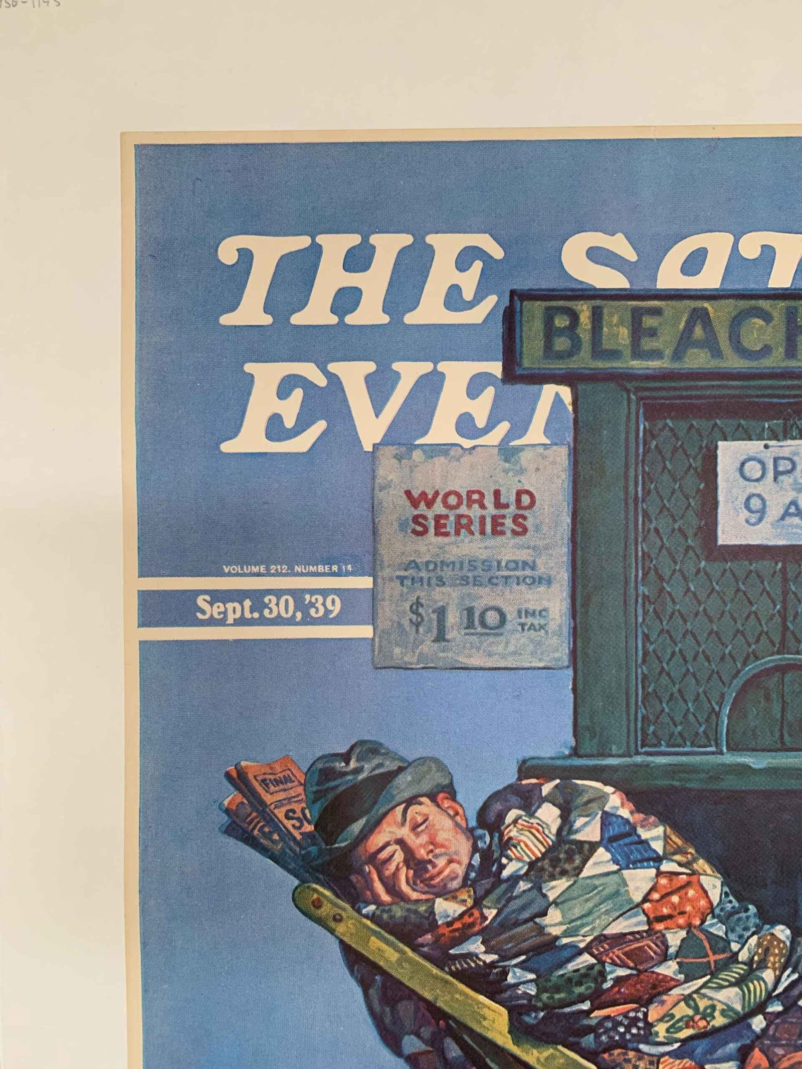 Saturday Evening Post - Art By Monte Crews (1939) 22x28 US Newstand Poster - 2