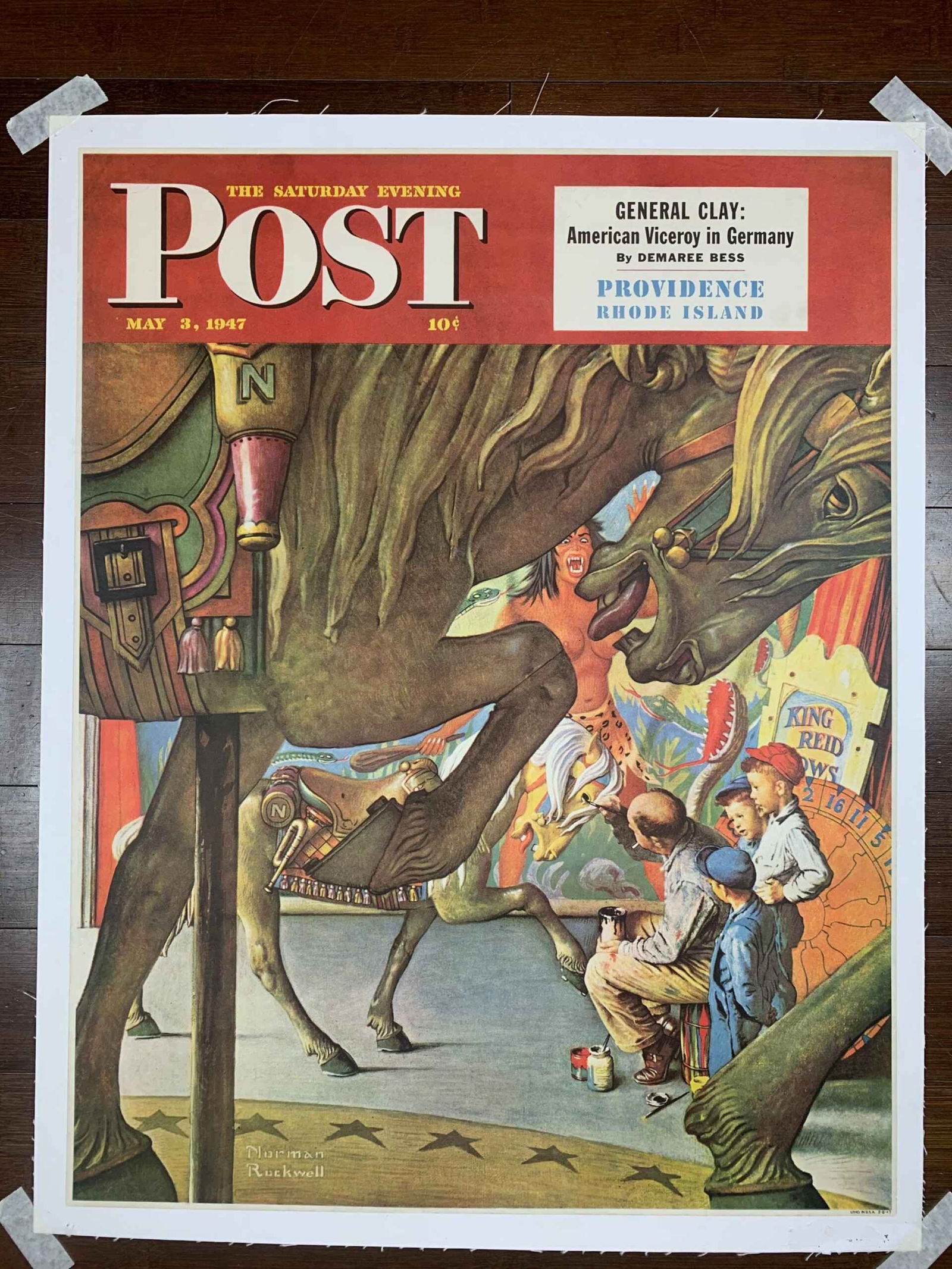 Saturday Evening Post - Art By Norman Rockwell (1947) 22x28 US Newstand Poster: Title: Saturday Evening Post - Art By Norman Rockwell (1947) 22x28 US Newstand Poster Description: Saturday Evening Post - Art By Norman Rockwell (1947) 22x28 US Newstand Poster\n\nPlease refer to