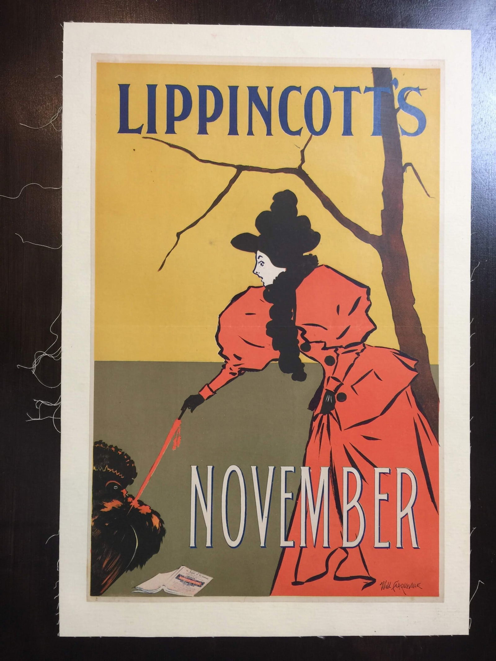 Lippincott's Cover - Art By Will Carqueville (Nov. 1895) 19x25.25 US Magazine Cover LB: Title: Lippincott's Cover - Art By Will Carqueville (Nov. 1895) 19x25.25 US Magazine Cover LB Description: Lippincott's Cover - Art By Will Carqueville (Nov. 1895) 19x25.25 US Magazine Cover LB\n\nPle