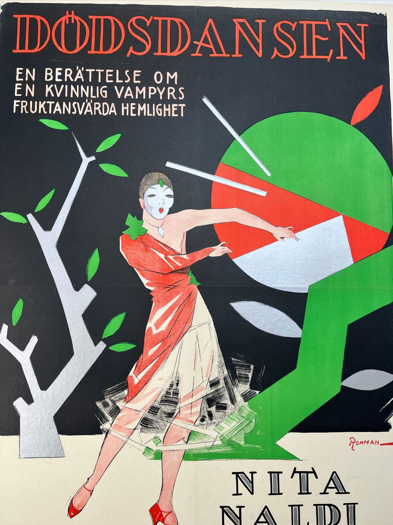 Dodsdansen - Art By Rohman (1927) 28x39 Swedish Movie Poster LB - 3