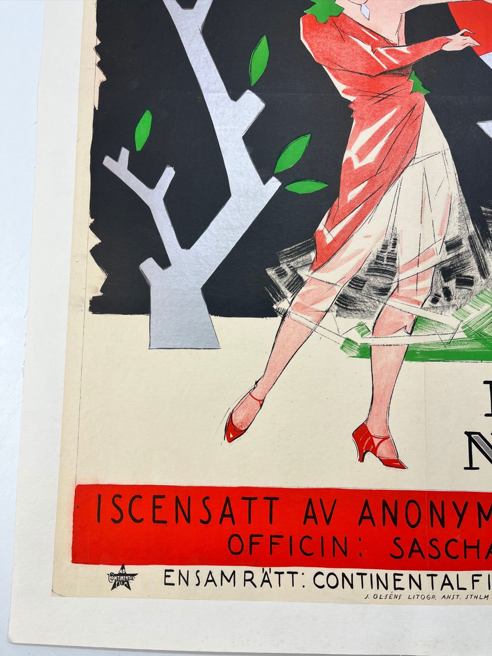 Dodsdansen - Art By Rohman (1927) 28x39 Swedish Movie Poster LB - 5