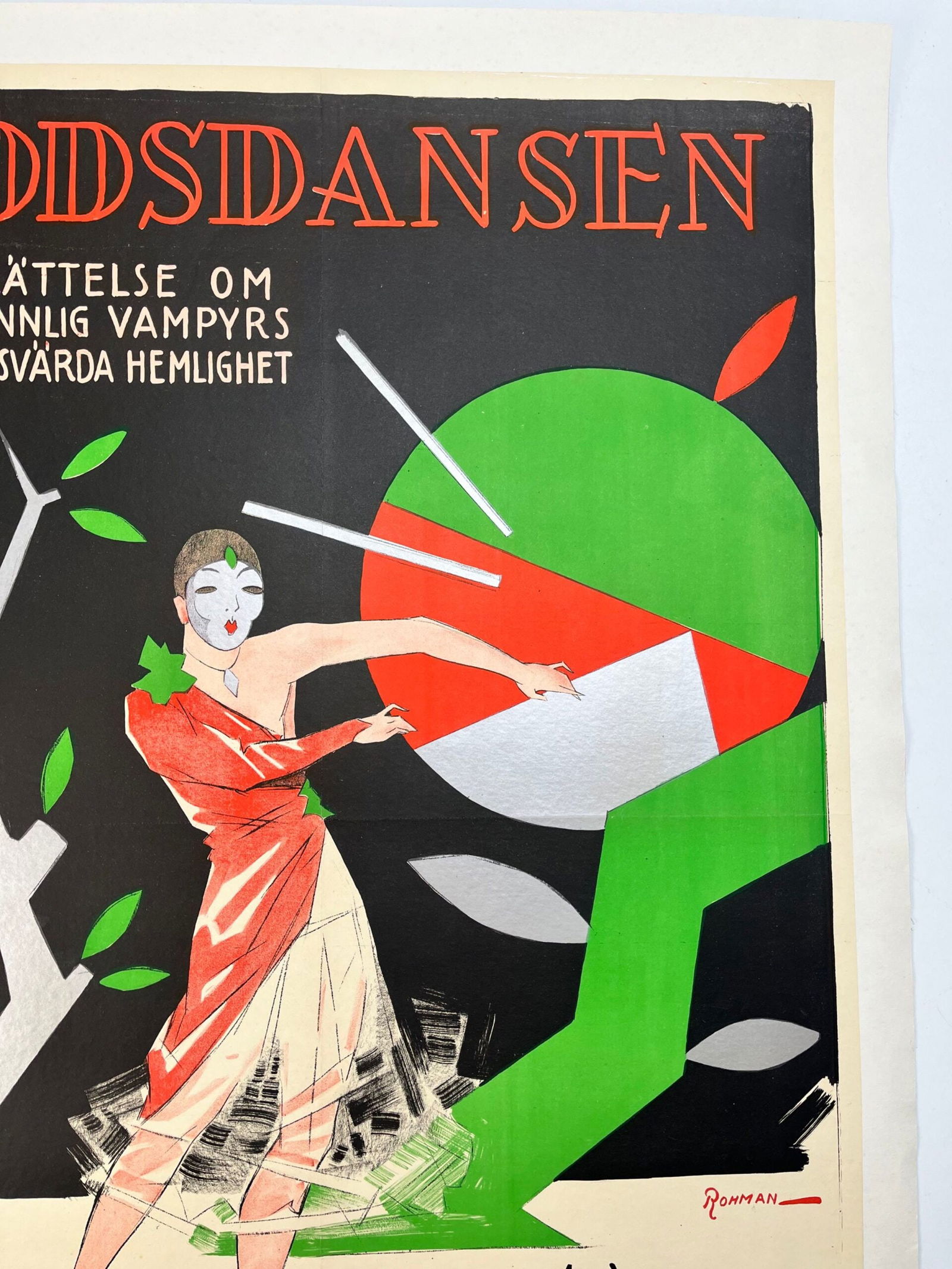 Dodsdansen - Art By Rohman (1927) 28x39 Swedish Movie Poster LB - 6