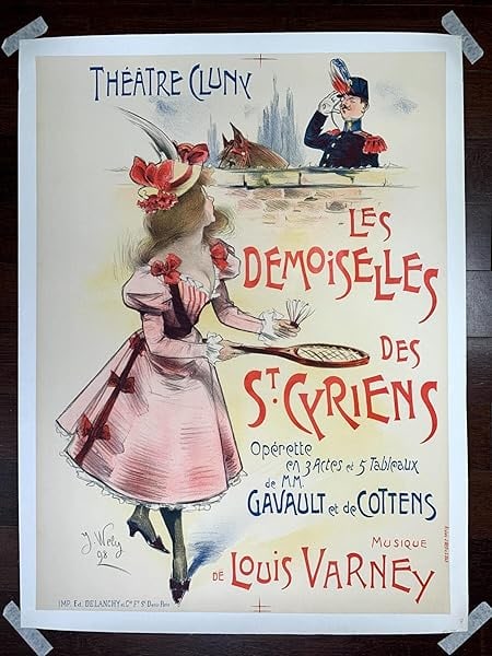 Les Demoiselles Des St. Cyriens - Art By Jacques Wely (1898) 23.5x32 French Theater Poster LB - 2