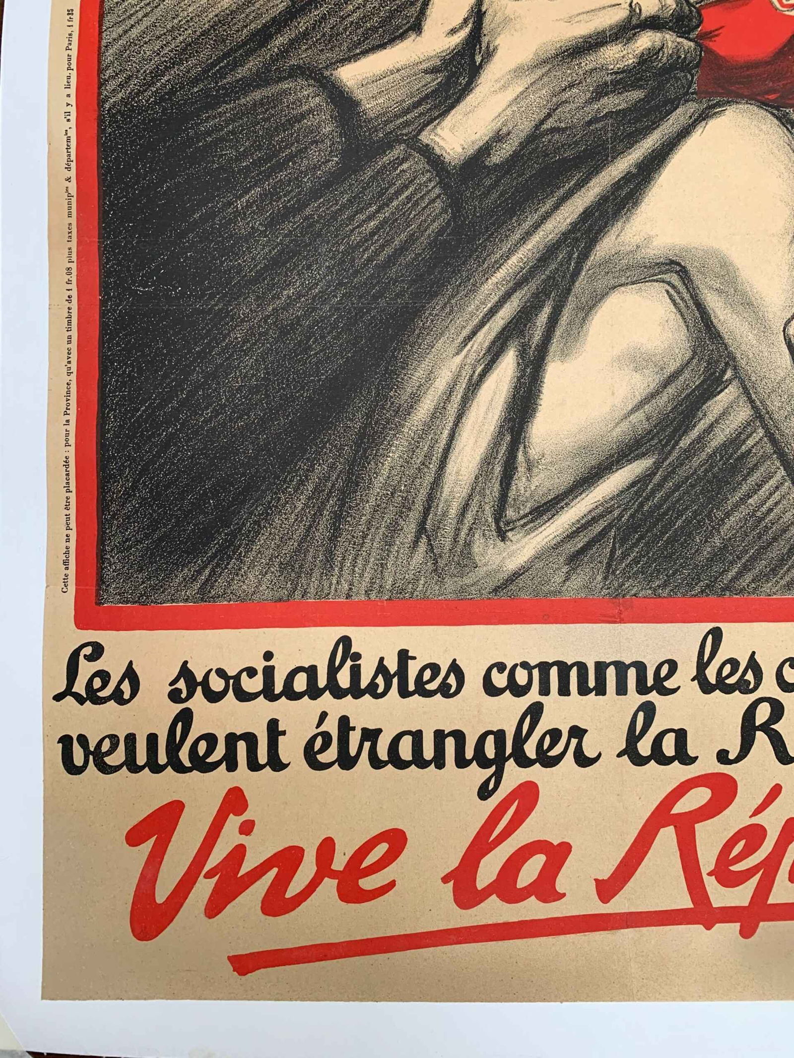 Vive la Republique (1922) 23.25x31.5 French Lithograph Protest Poster LB - 5