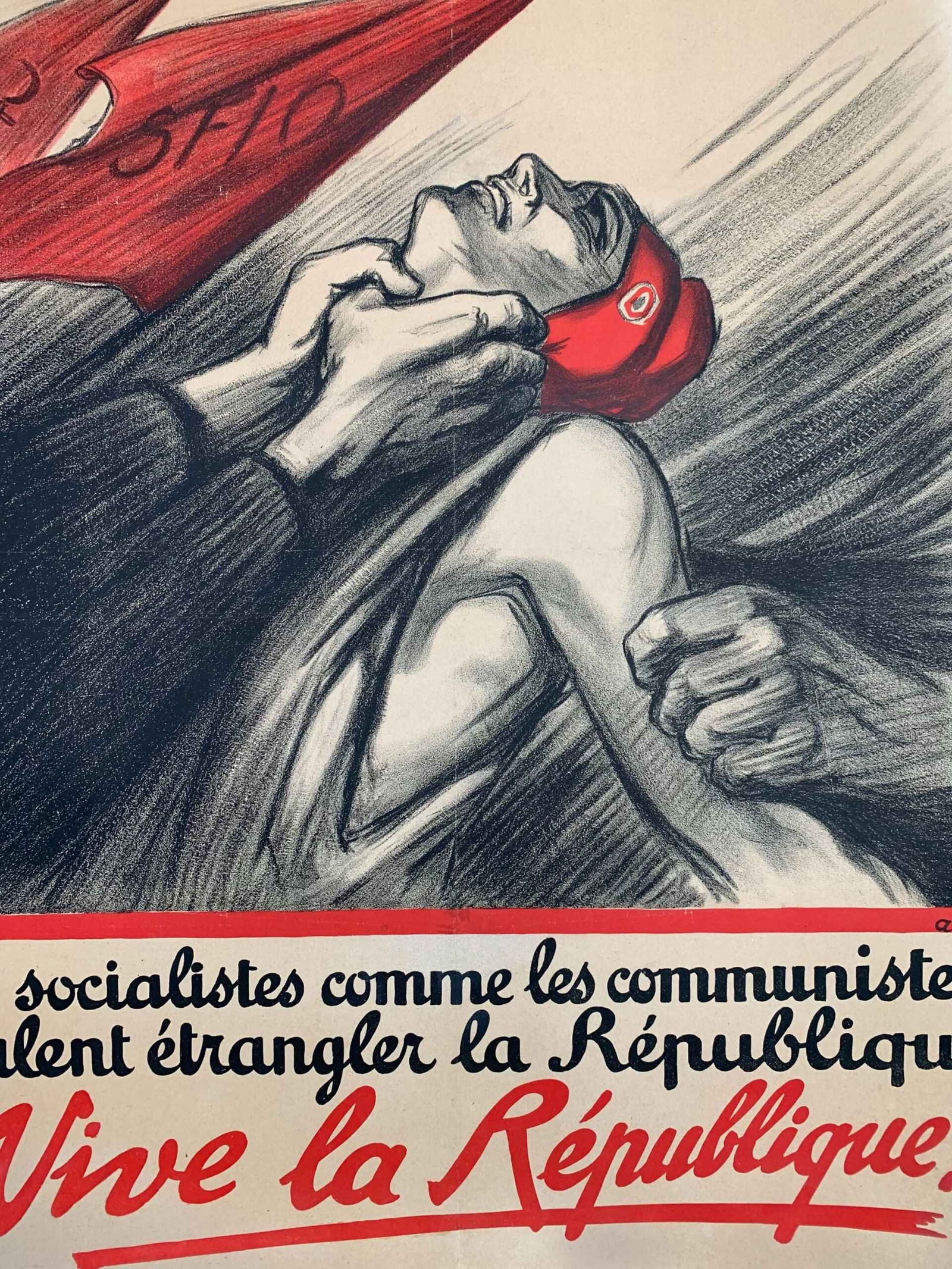 Vive la Republique (1922) 23.25x31.5 French Lithograph Protest Poster LB - 6