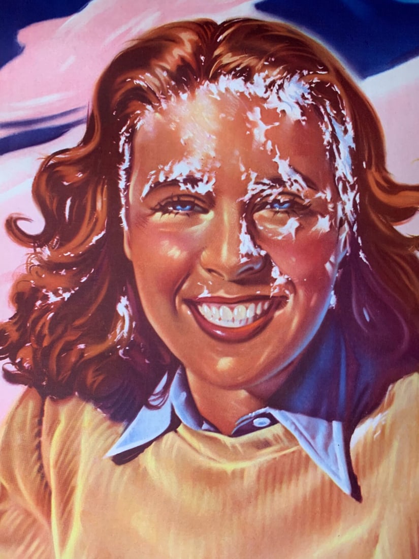 Winter Sports In Austria - Art By F. Adametz (1950's) 25x37.75 Austrian Travel Poster LB - 6