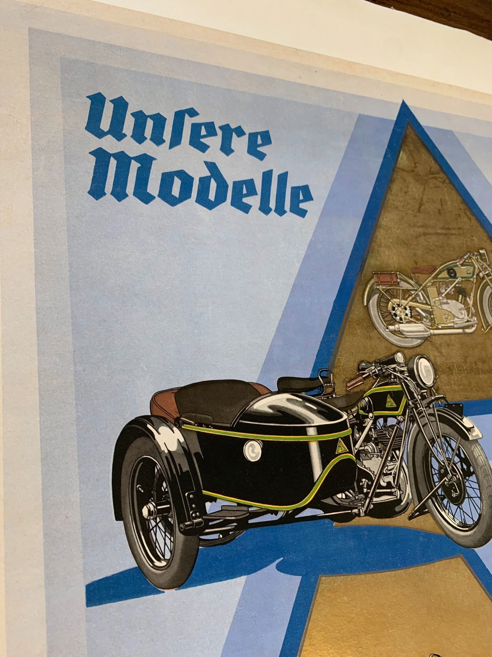 Unfere Modelle - Art By Rud Miller (1928) 20x28.25 German Auto Advertising Poster LB - 2