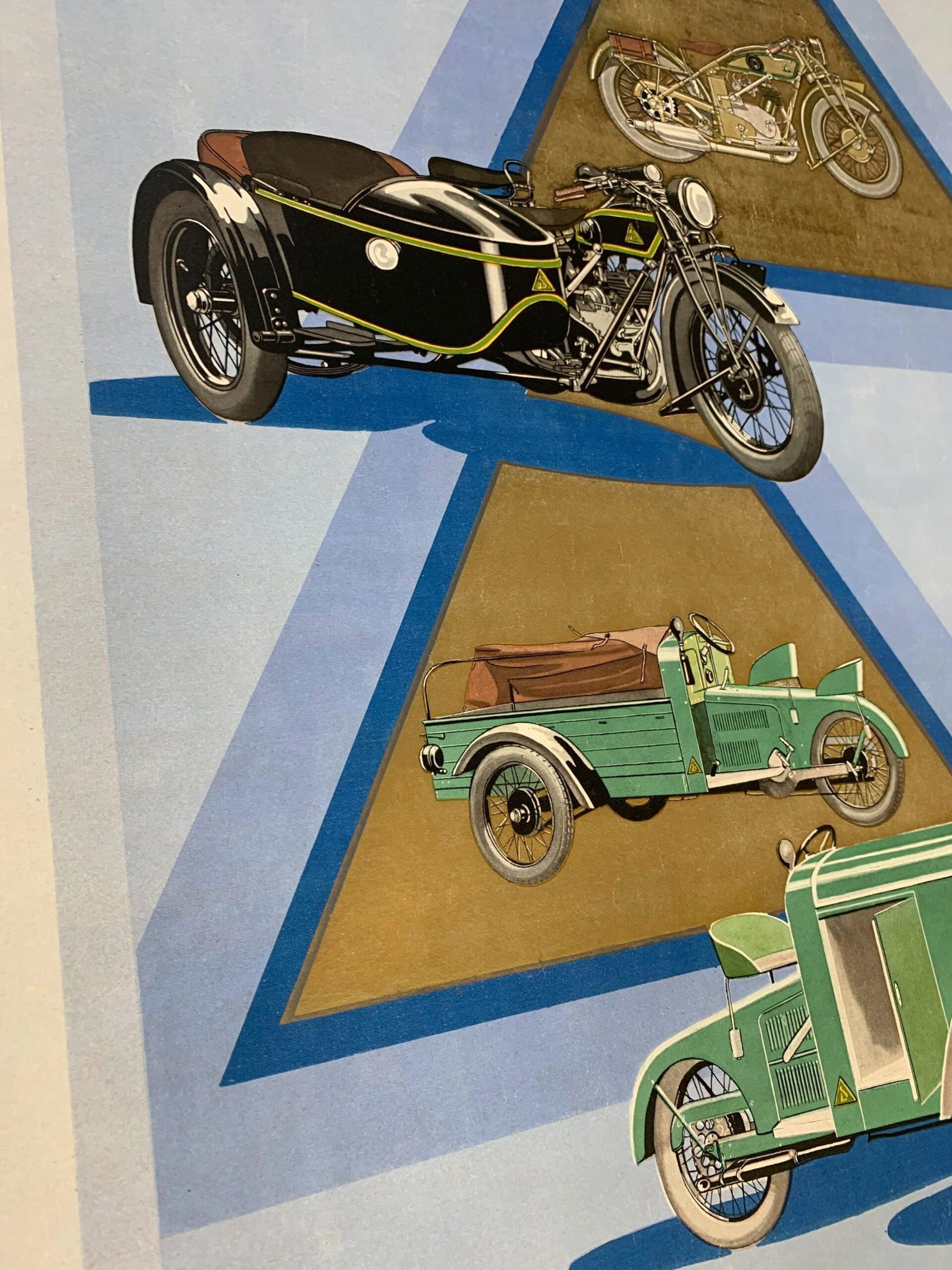 Unfere Modelle - Art By Rud Miller (1928) 20x28.25 German Auto Advertising Poster LB - 3