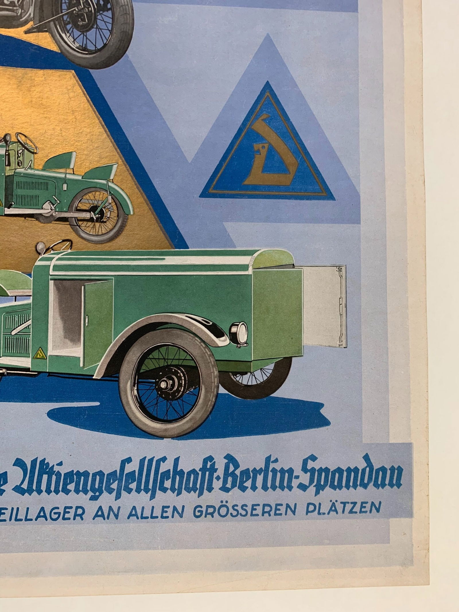 Unfere Modelle - Art By Rud Miller (1928) 20x28.25 German Auto Advertising Poster LB - 6