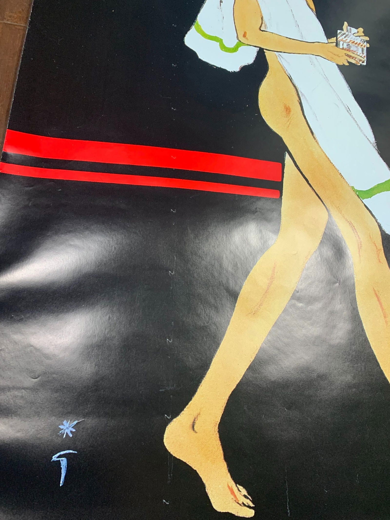Dior Eau Savage 01 - Art By Rene Gruau (1990's) 46.5x68.75 US Advertising Poster - Double Sided - 4