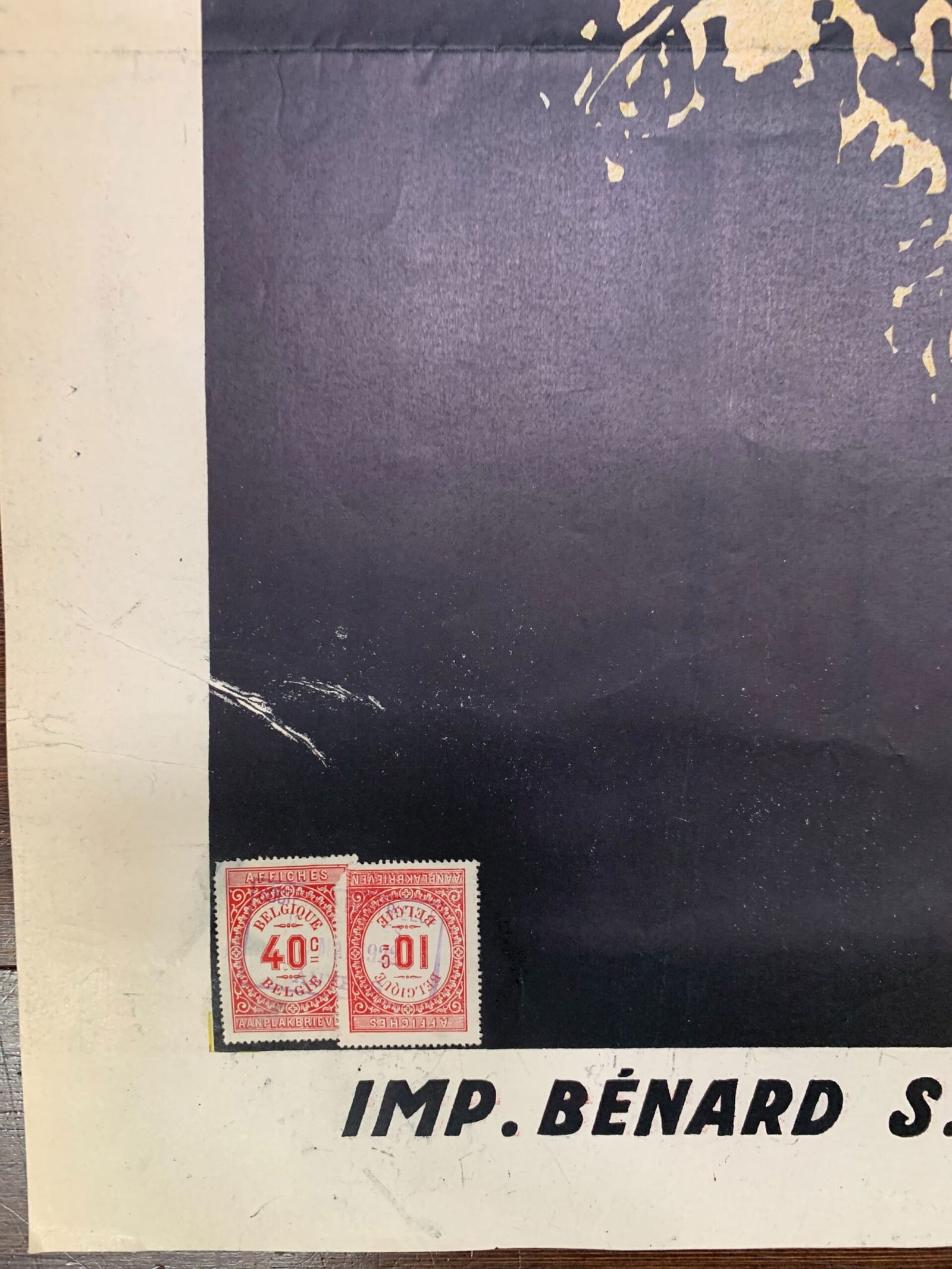 Pneus Miller Tire - Art by Georges Hamel (1948) 31.5" x 47.25" Belgian Advertising Poster - 6