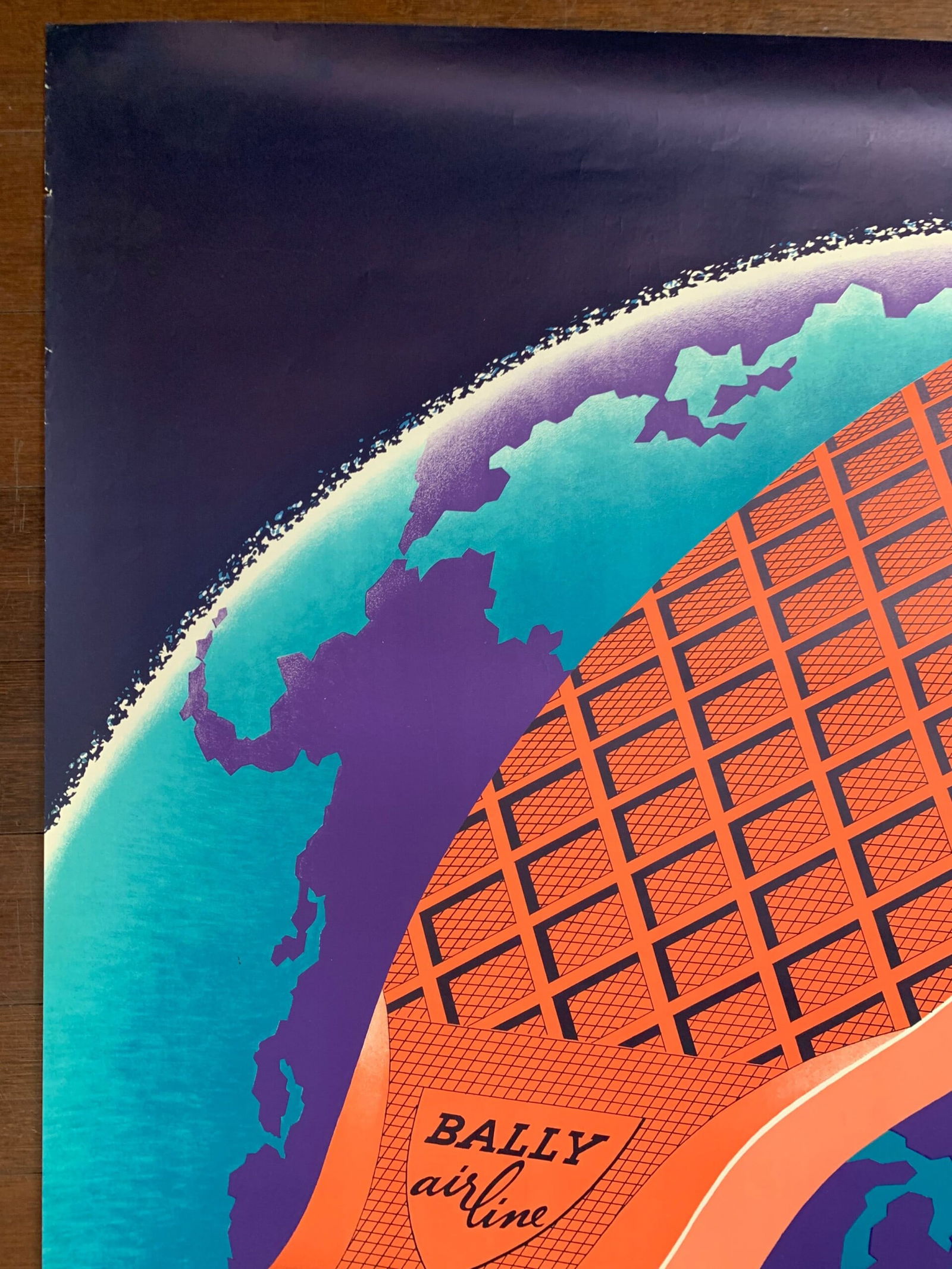 Bally Airline Shoes - Art by Muyr (1954) 35.5x50.25 Swiss Advertising Poster - 4