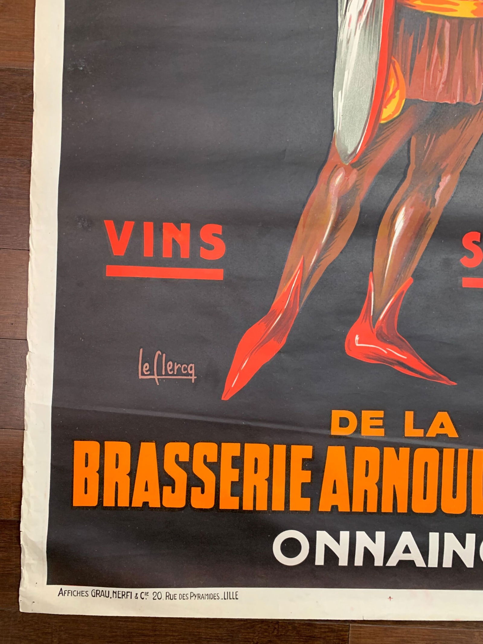 Bieres de Garde - Art by Le Clercq (1930) 31.5x47 Belgian Advertising Poster - 5