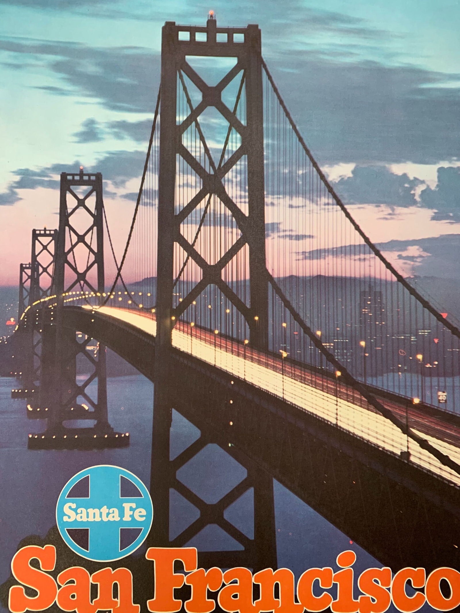 Santa Fe Railroad - San Francisco - Art by Don Percival (1950) 18.25" x 24" US Travel Poster - LB & - 6